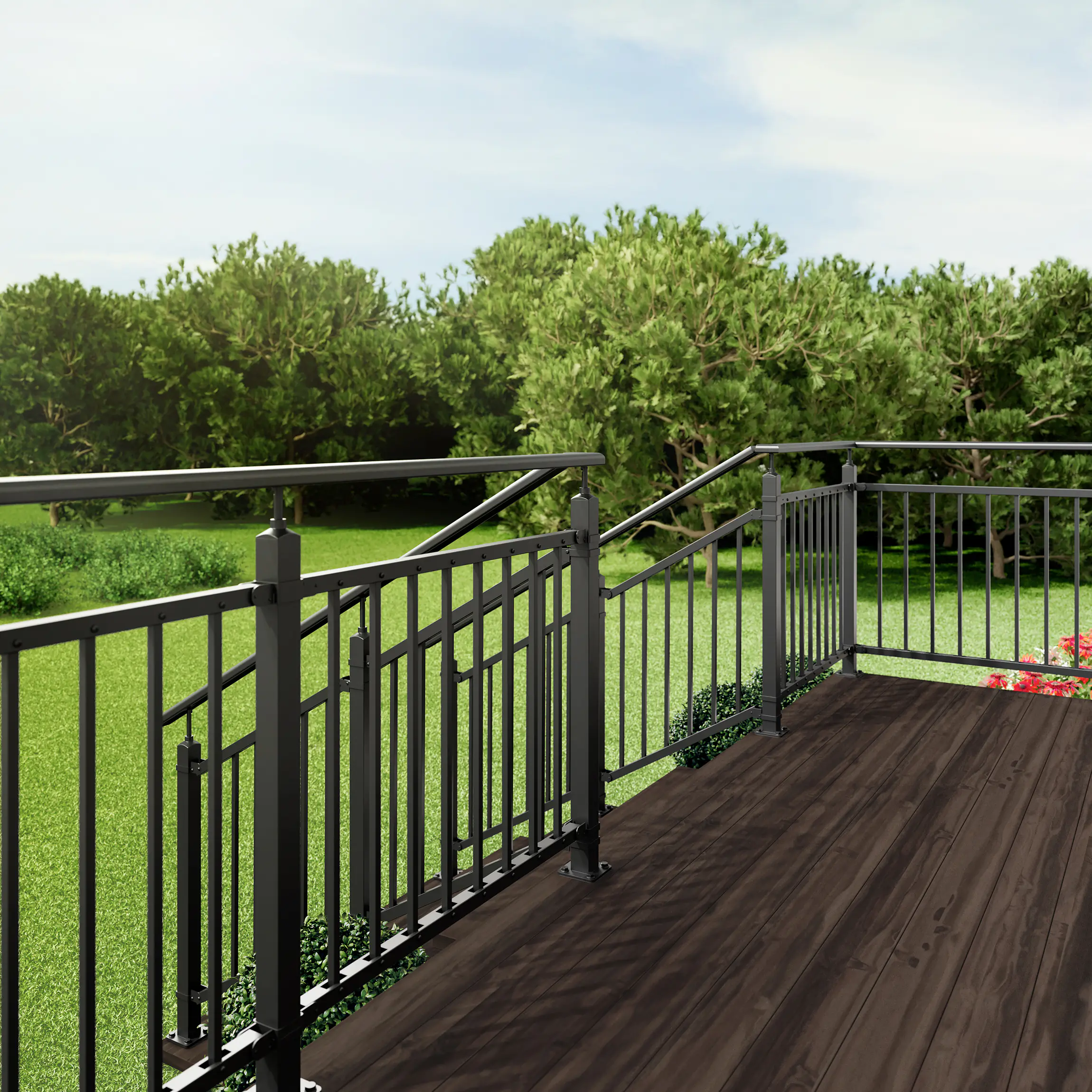 DOLLE Geländerset Acadia 150 cm schwarz