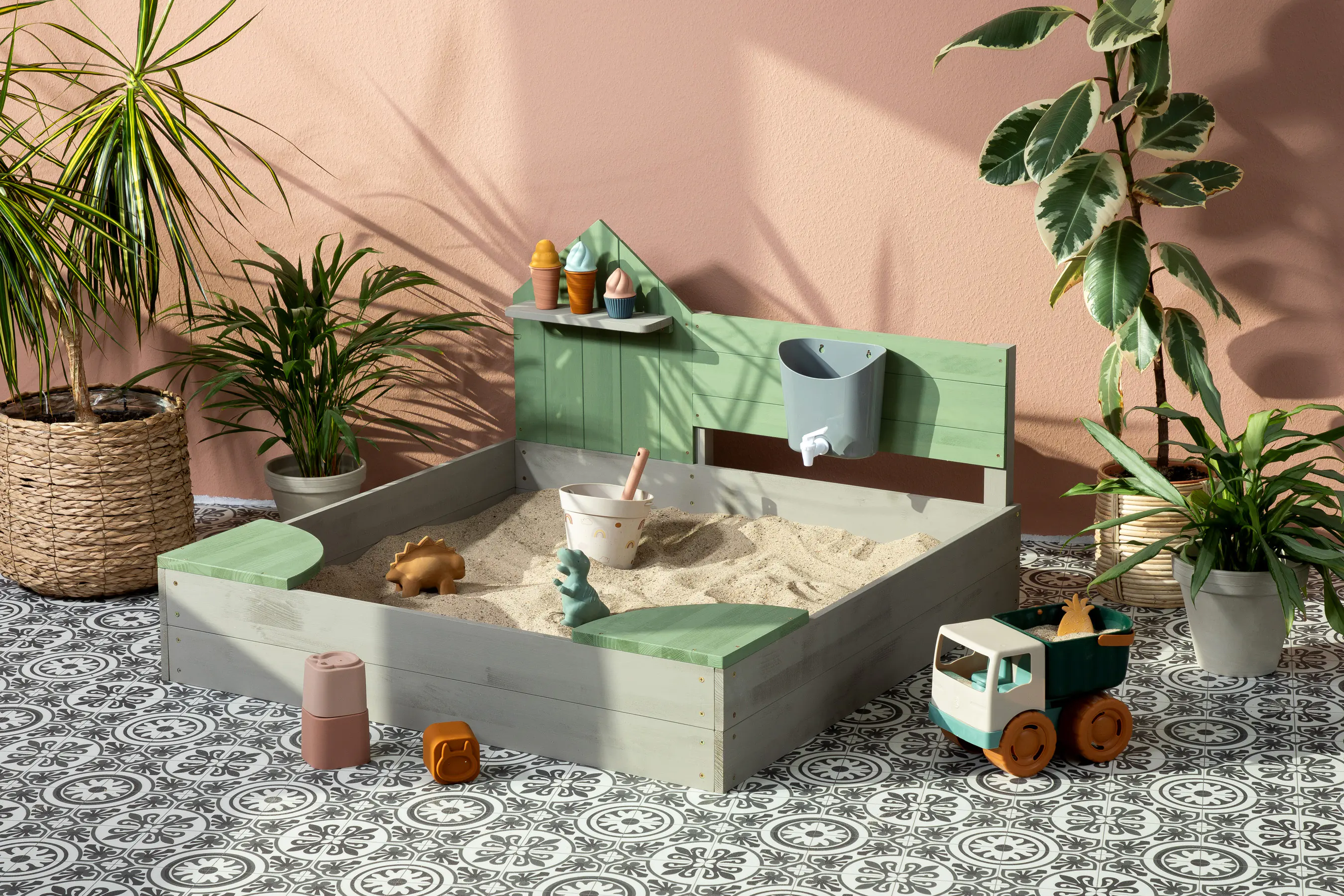 Muddy Buddy Sandkasten Cozy House 100 x 100 x 60 cm