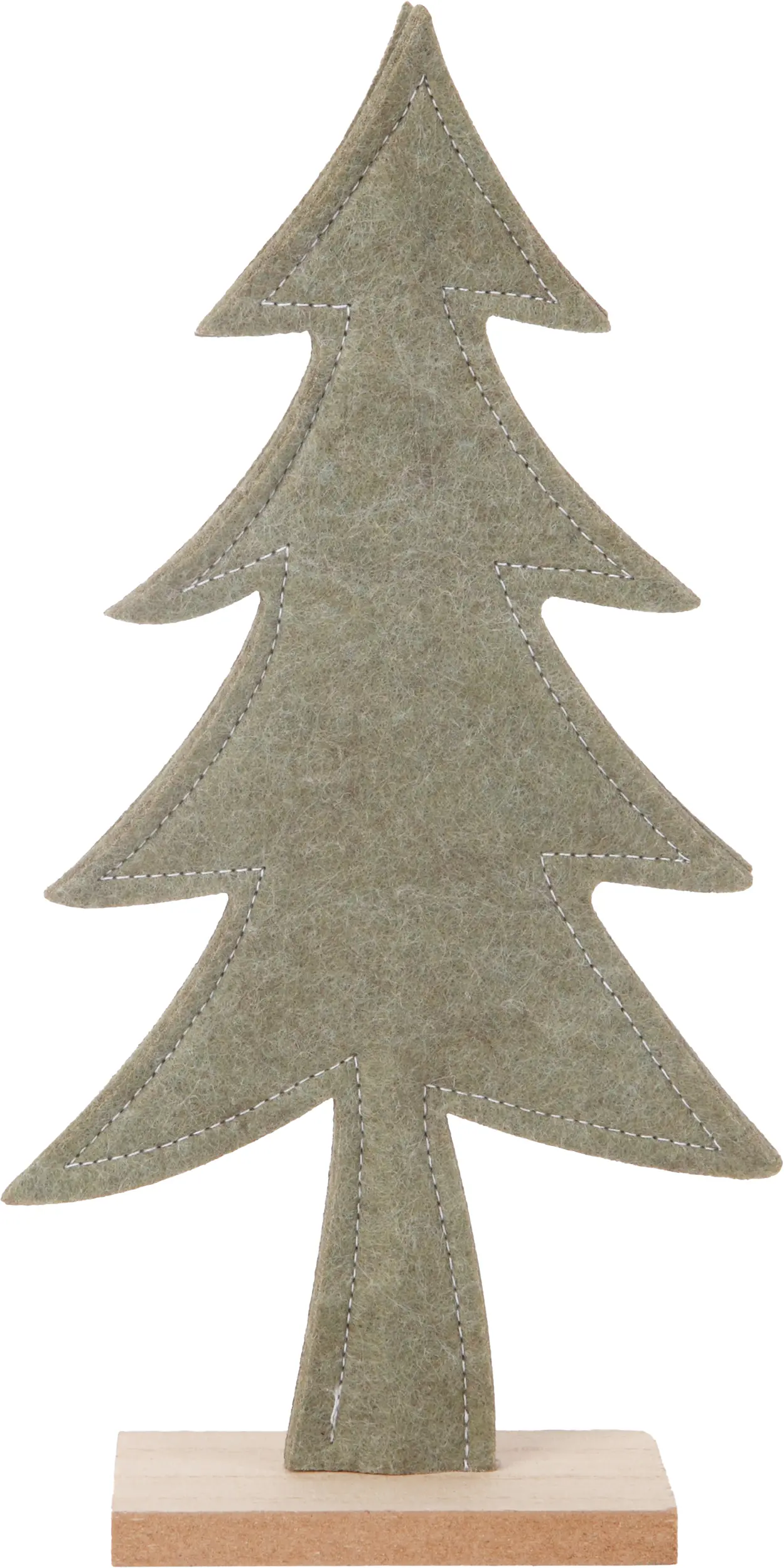 Dekoaufsteller Tannenbaum Holz 25 x 13 cm grün natur