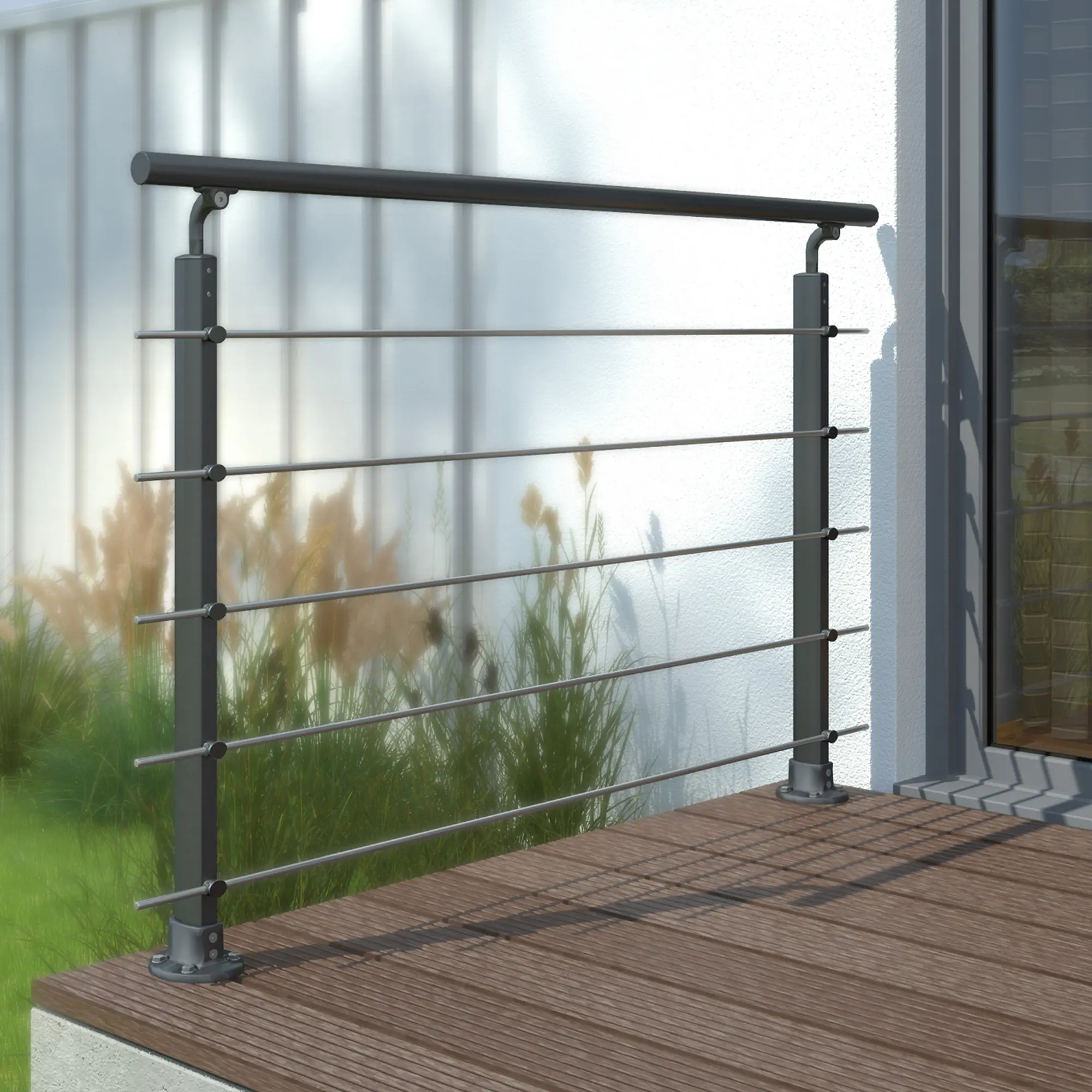 DOLLE Geländerset PS 150 Aluminium anthrazit 150 cm