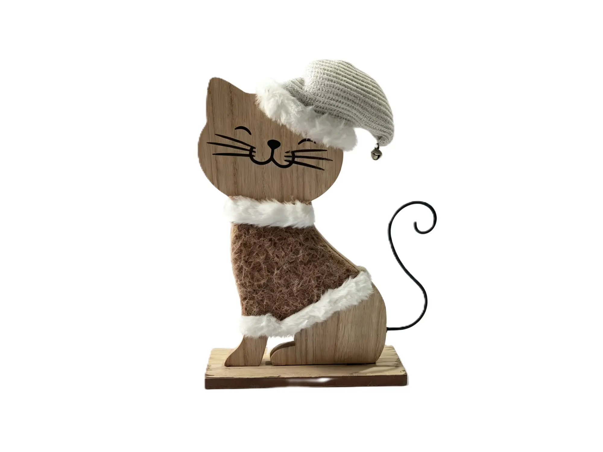 TrendLine Dekofigur Katze Holz 21 x 13,5 cm