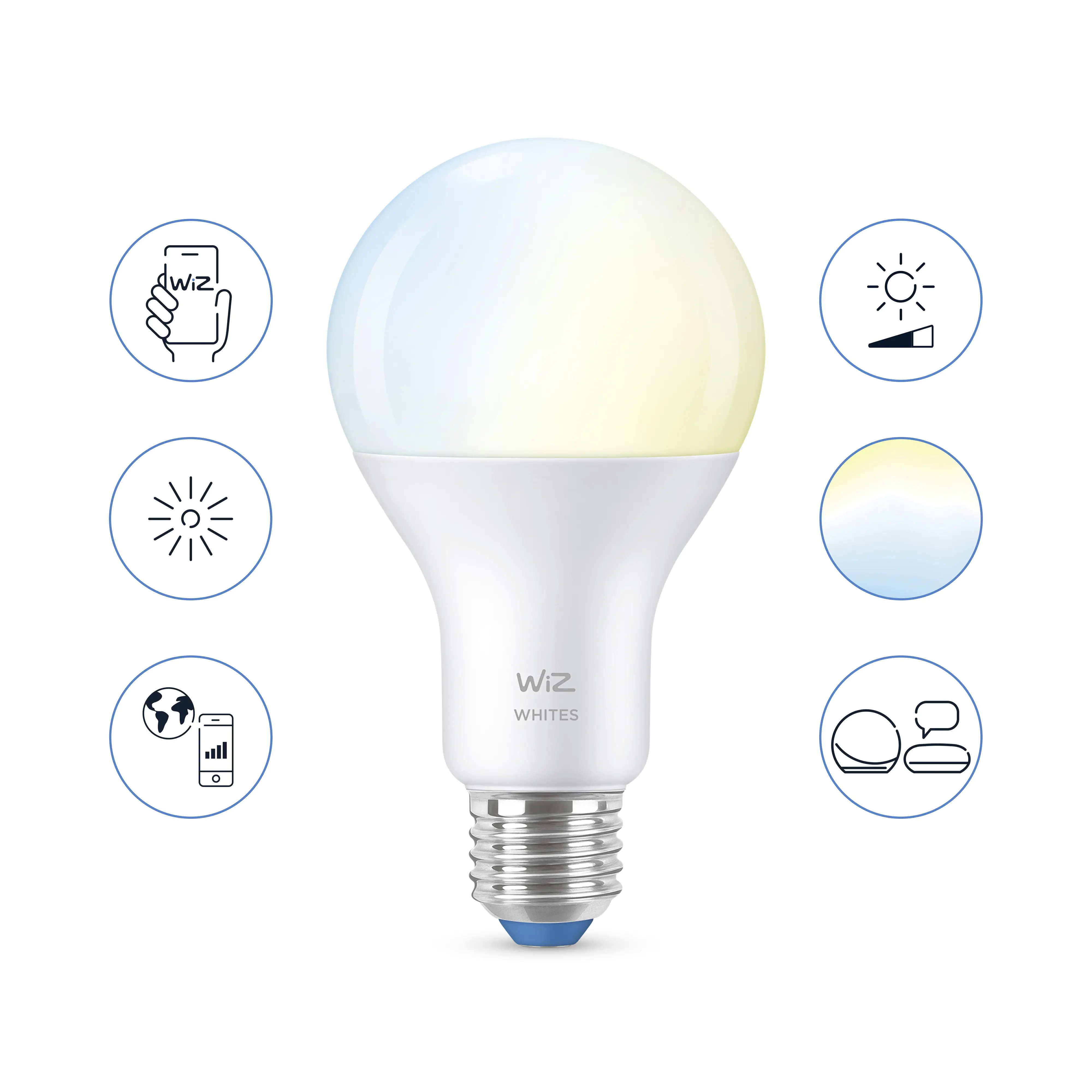 WIZ LED-Leuchtmittel Birnenform A67 E27 13W warmweiß bis kaltweiß smart CCT
