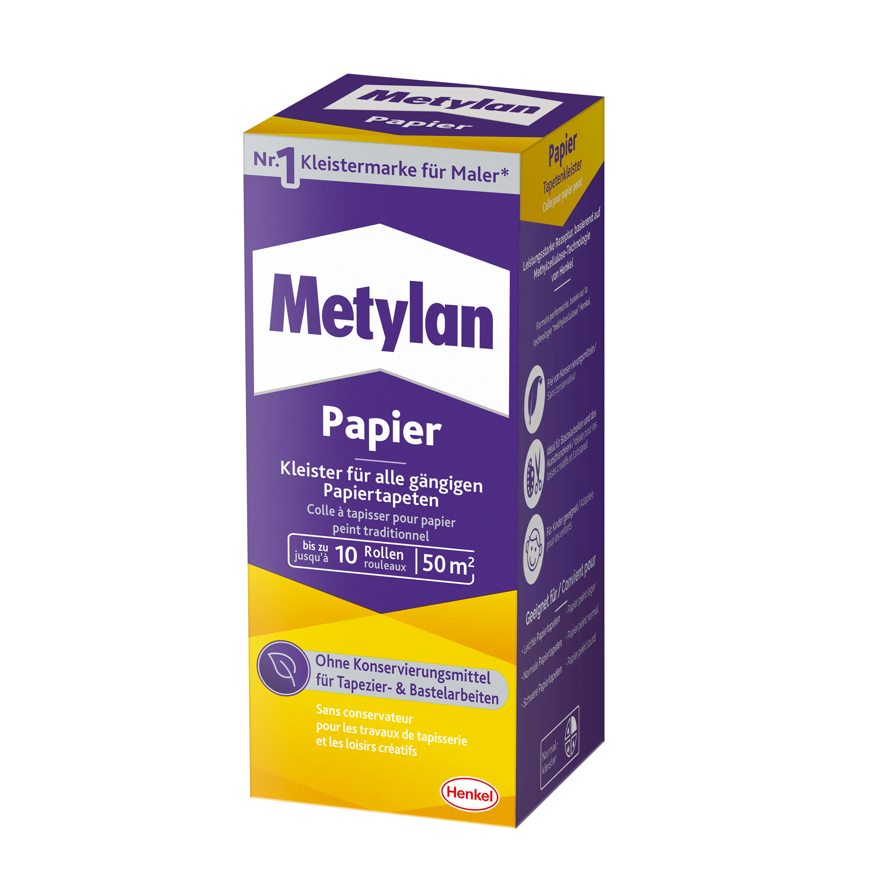 Metylan Papier Tapetenkleister 125 g Paket, trocknet transparent