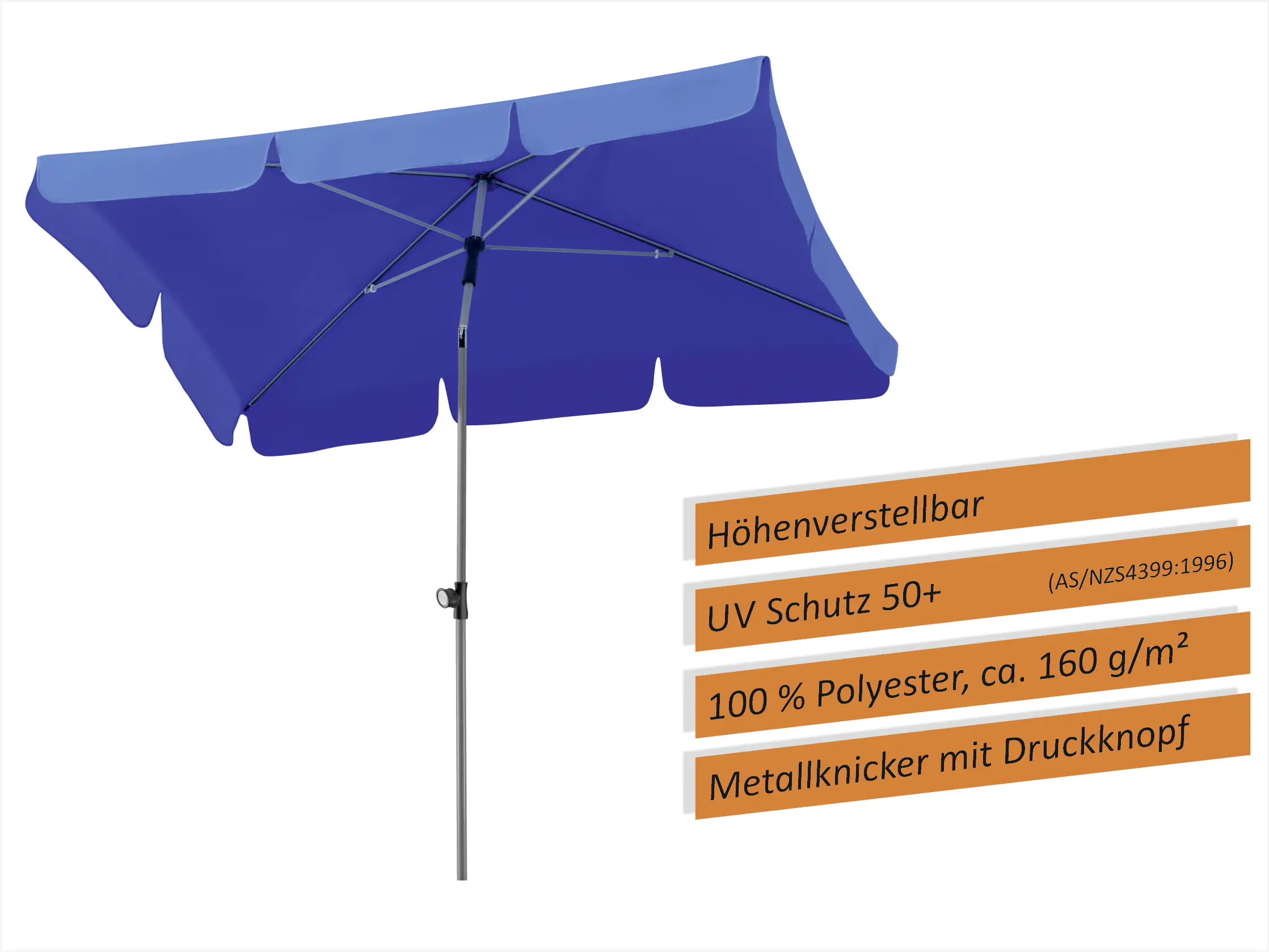 Schneider Sonnenschirm Locarno royalblau 180 x 120 cm