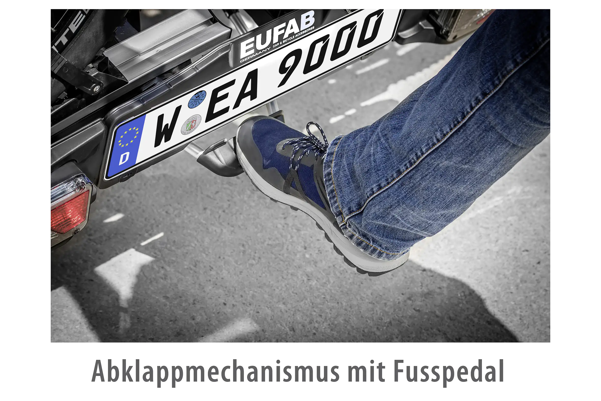 EUFAB Fahrradheckträger Premium 2 Plus für 2 Fahrräder abklappbar