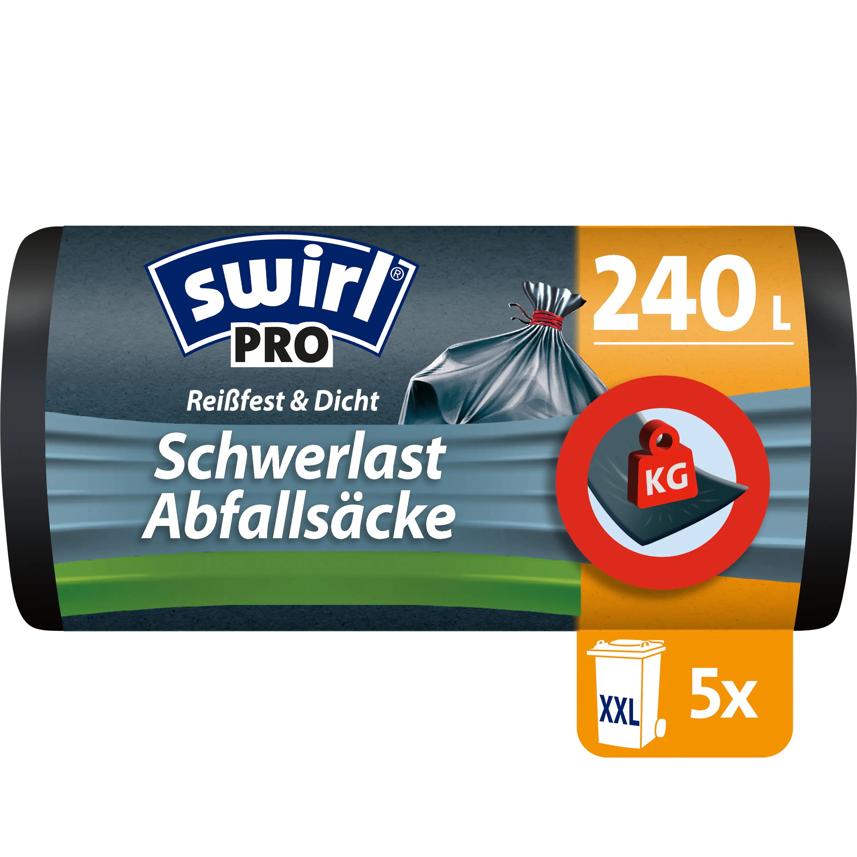Swirl® Schwerlast-Säcke Profi mit Zugband 240 L Reißfest & Dicht