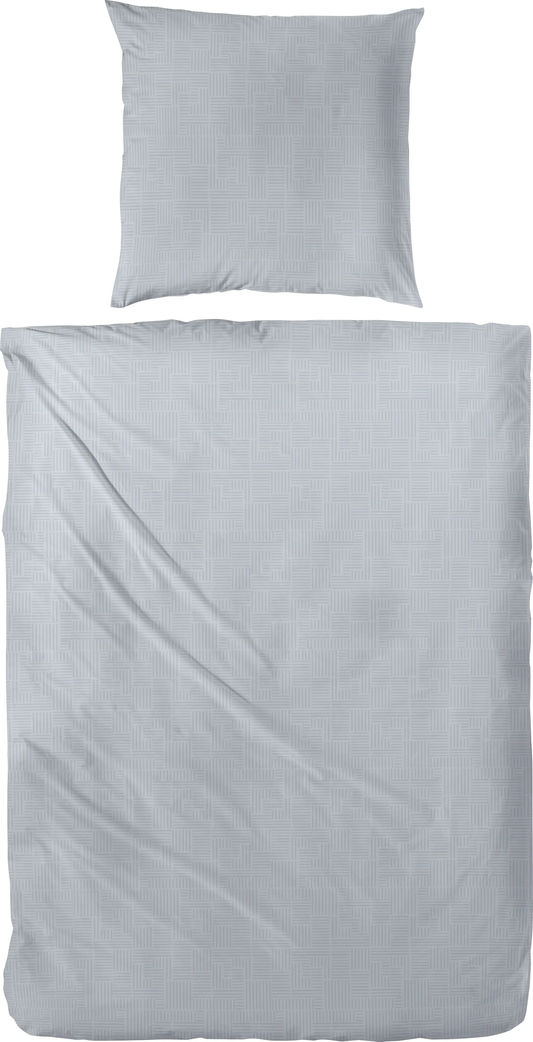 Biber Bettwäsche grau 155 x 220 cm