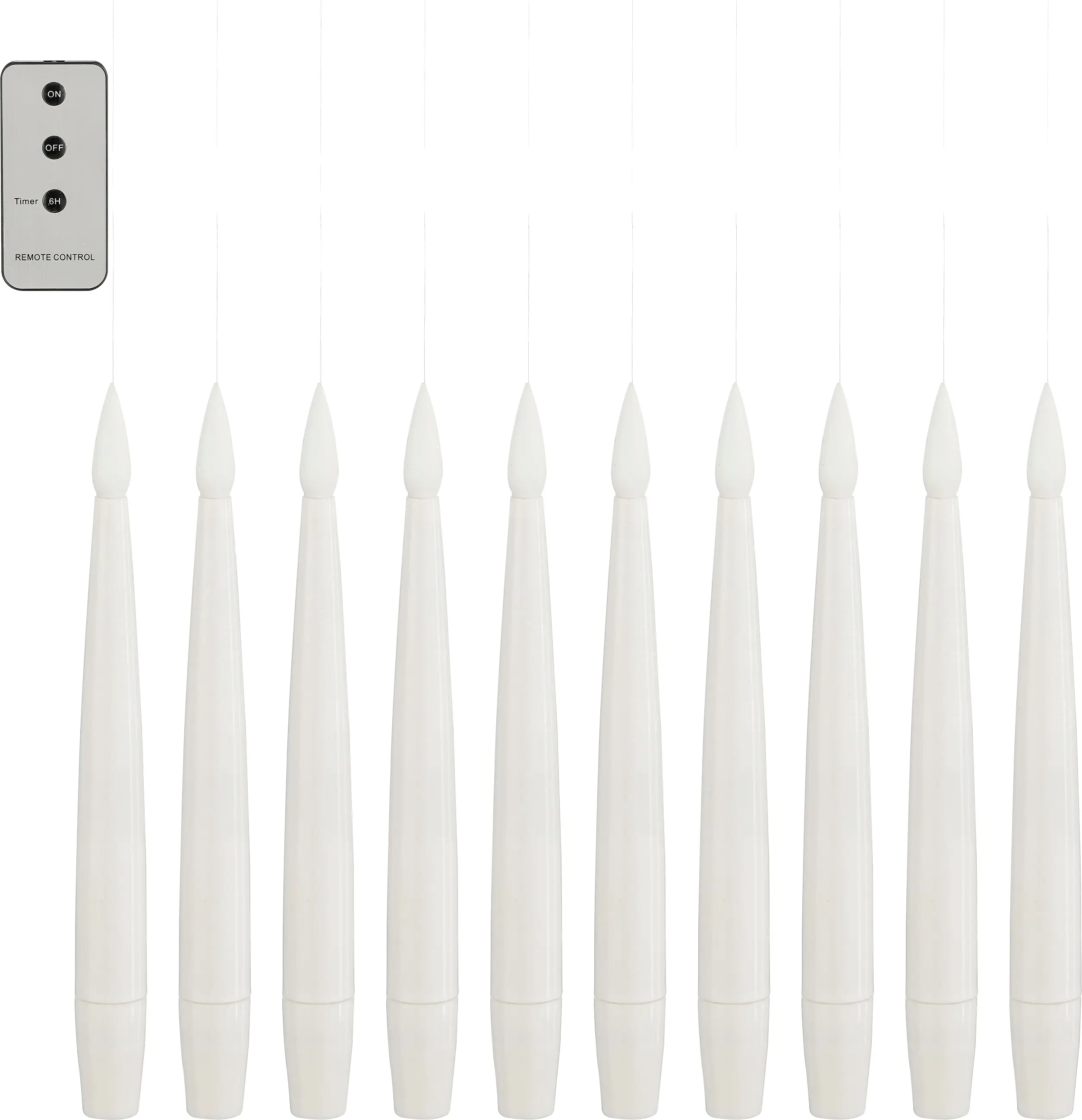 Luca Lightning LED Tafelkerzen mit Timer 15 cm 10-tlg.