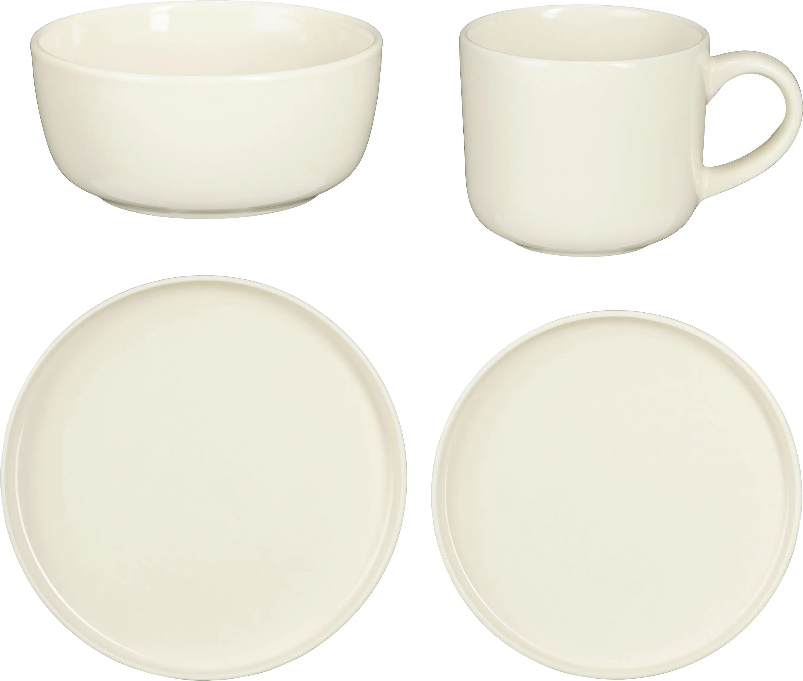 Mica Decorations Geschirrset für 4 Personen Ozzu off white 16-tlg.