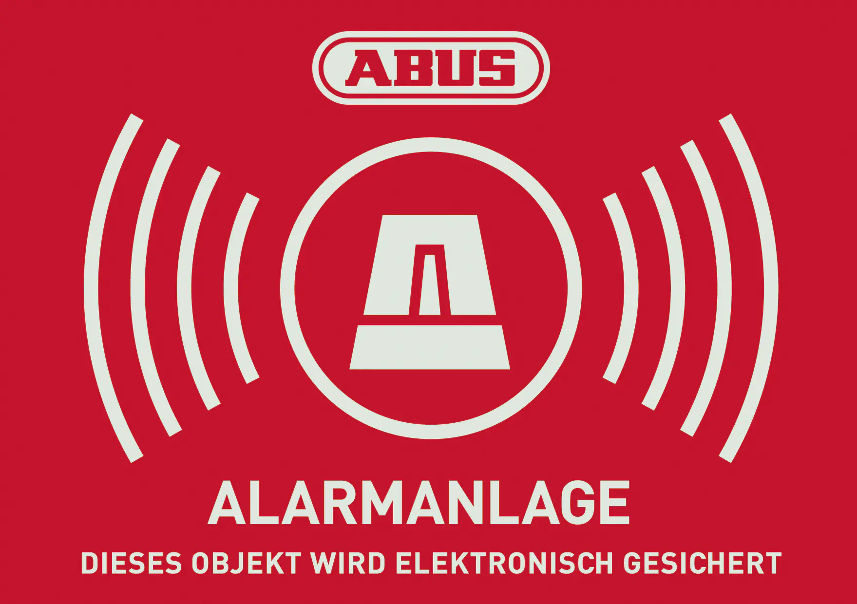 Abus Warnaufkleber Alarm AU1322 148 x 105 mm