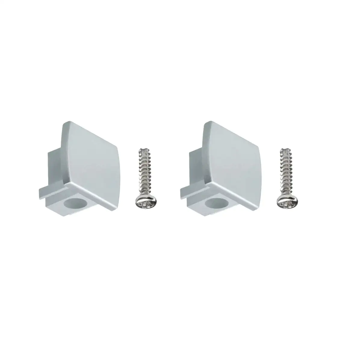 Paulmann URail Universal Endkappen 2er Pack chrom matt 1,3 x 2,1 cm
