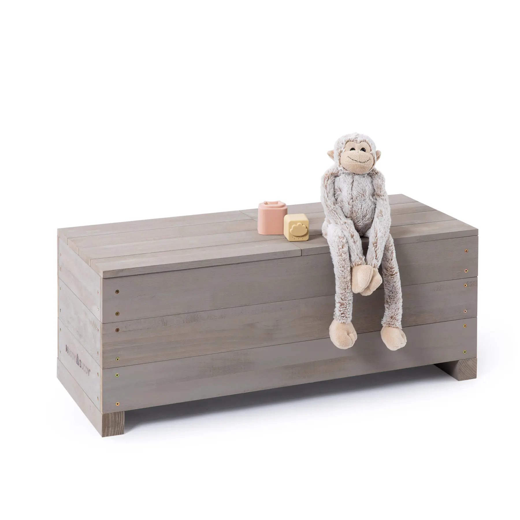 Muddy Buddy Outdoor Kindersitzbank Discoverer warmgrau 83 x 35 x 32 cm