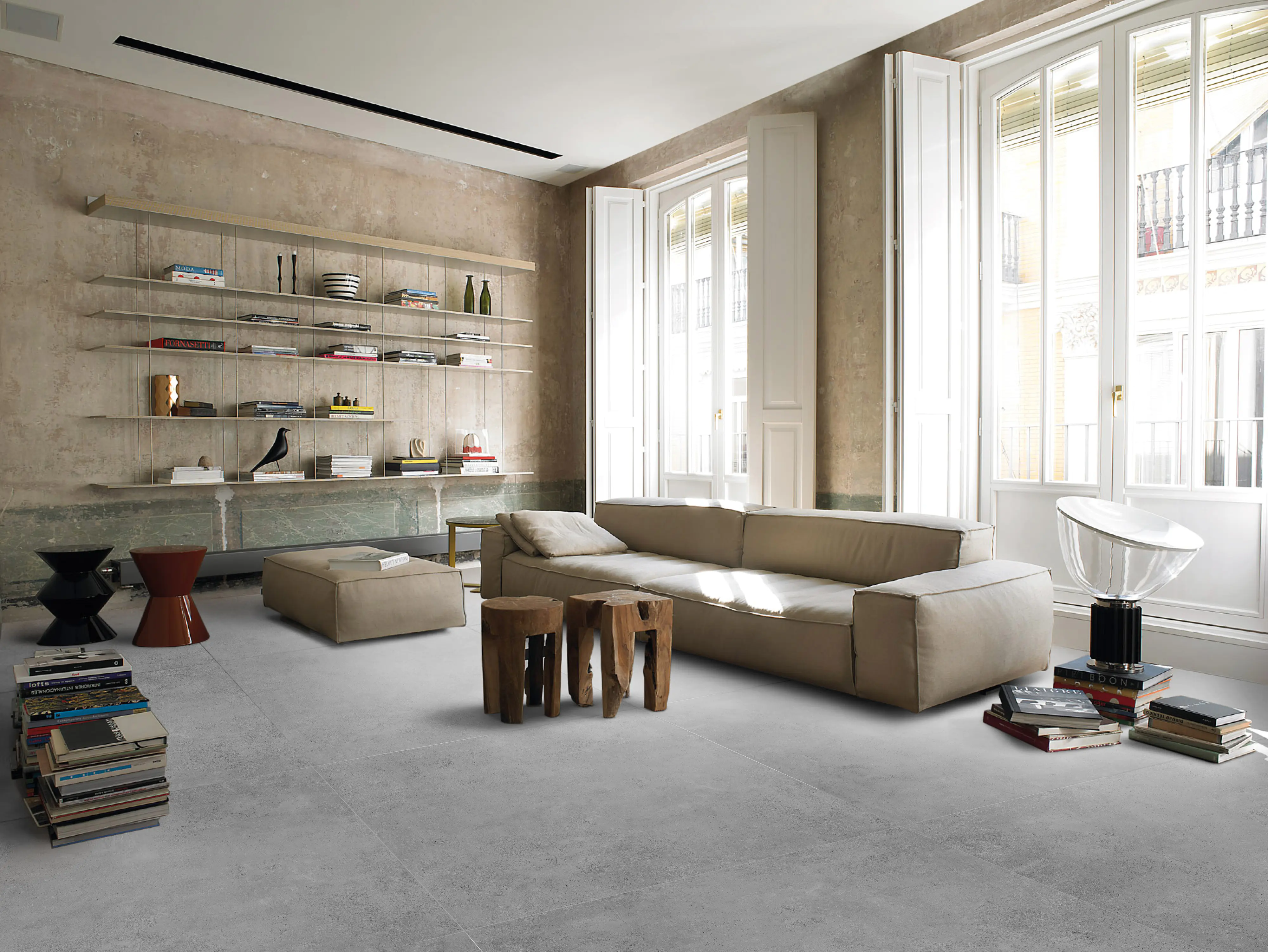 Bodenfliese Feinsteinzeug Hometec Beton 60 x 60 cm anthrazit 