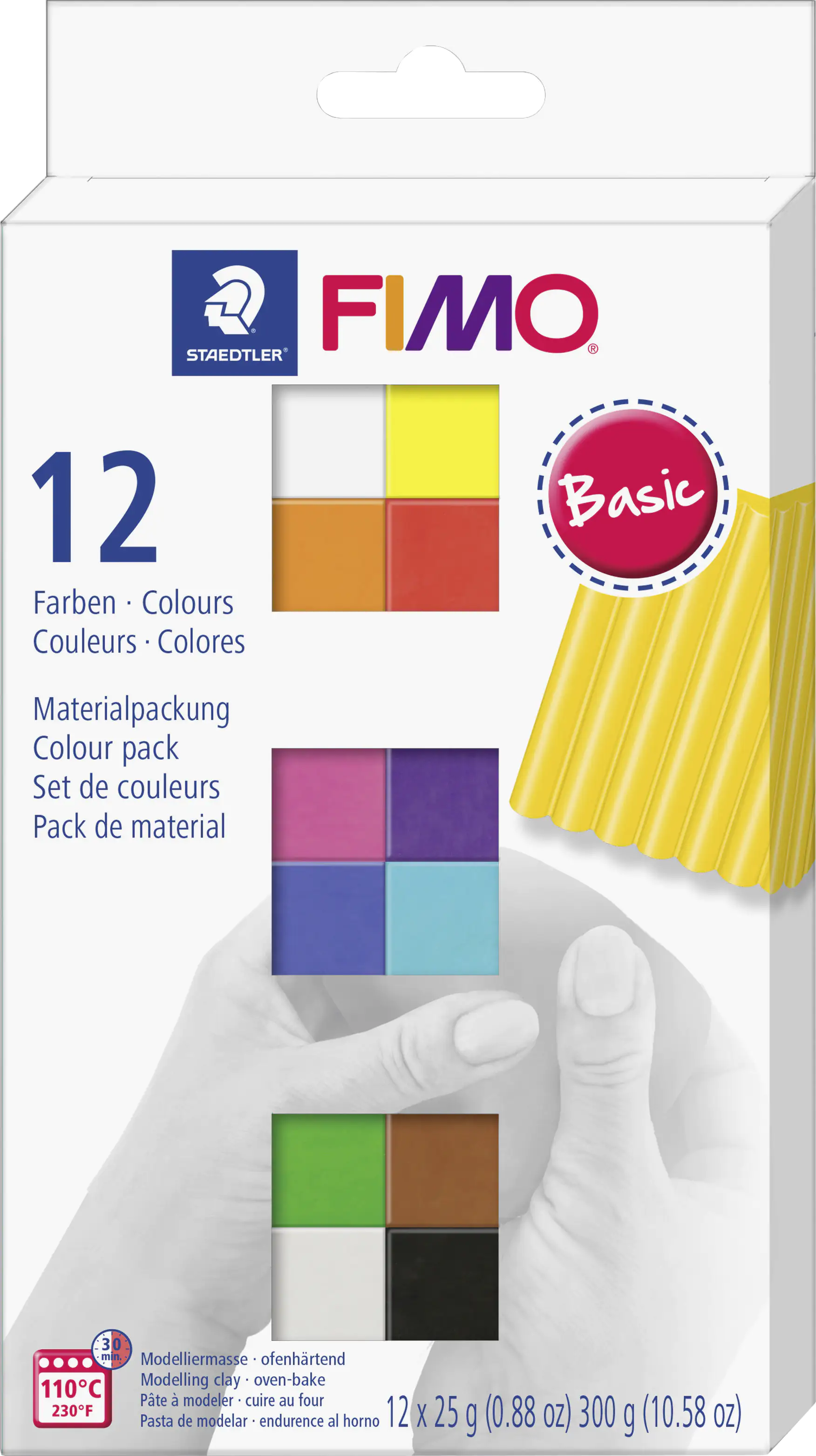 Fimo Modelliermasse Soft Colour Pack Basic 12 x 25 g halbblöcke