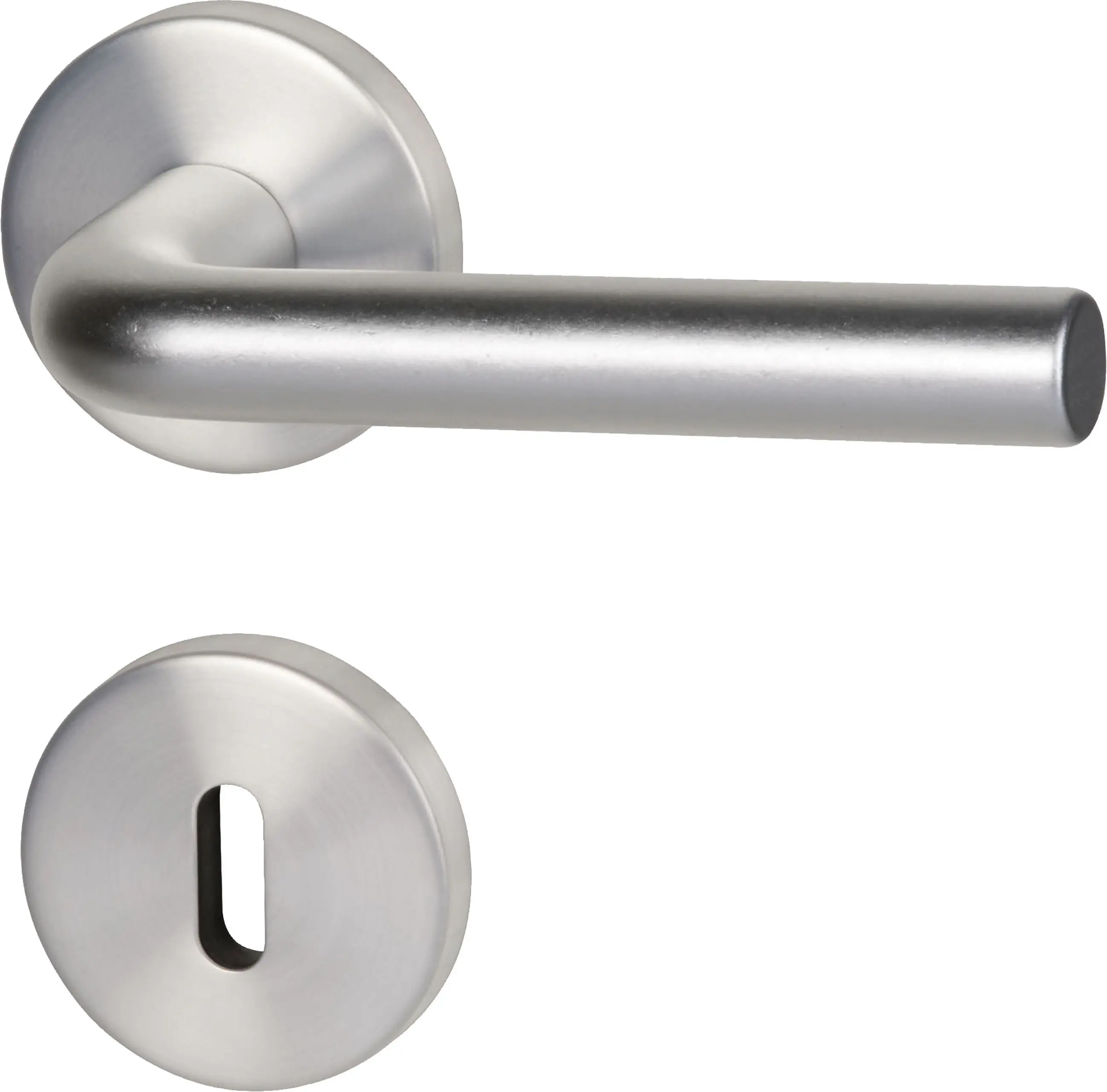 Südmetall Türgriff-Garnitur Rosette Anika BB Aluminium F1 eloxiert silber Ø 52 mm