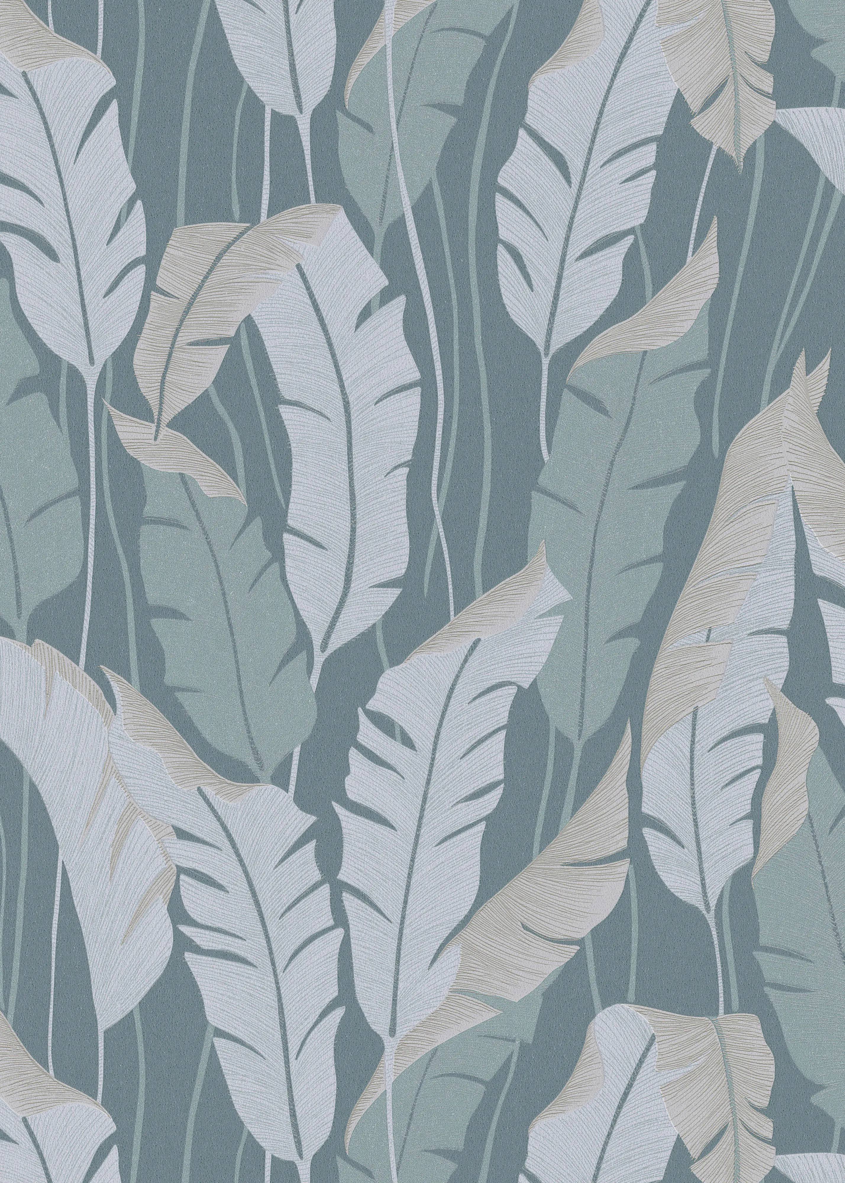 Erismann Vliestapete Floral 4Earth petrol 10,05 x 0,53 m
