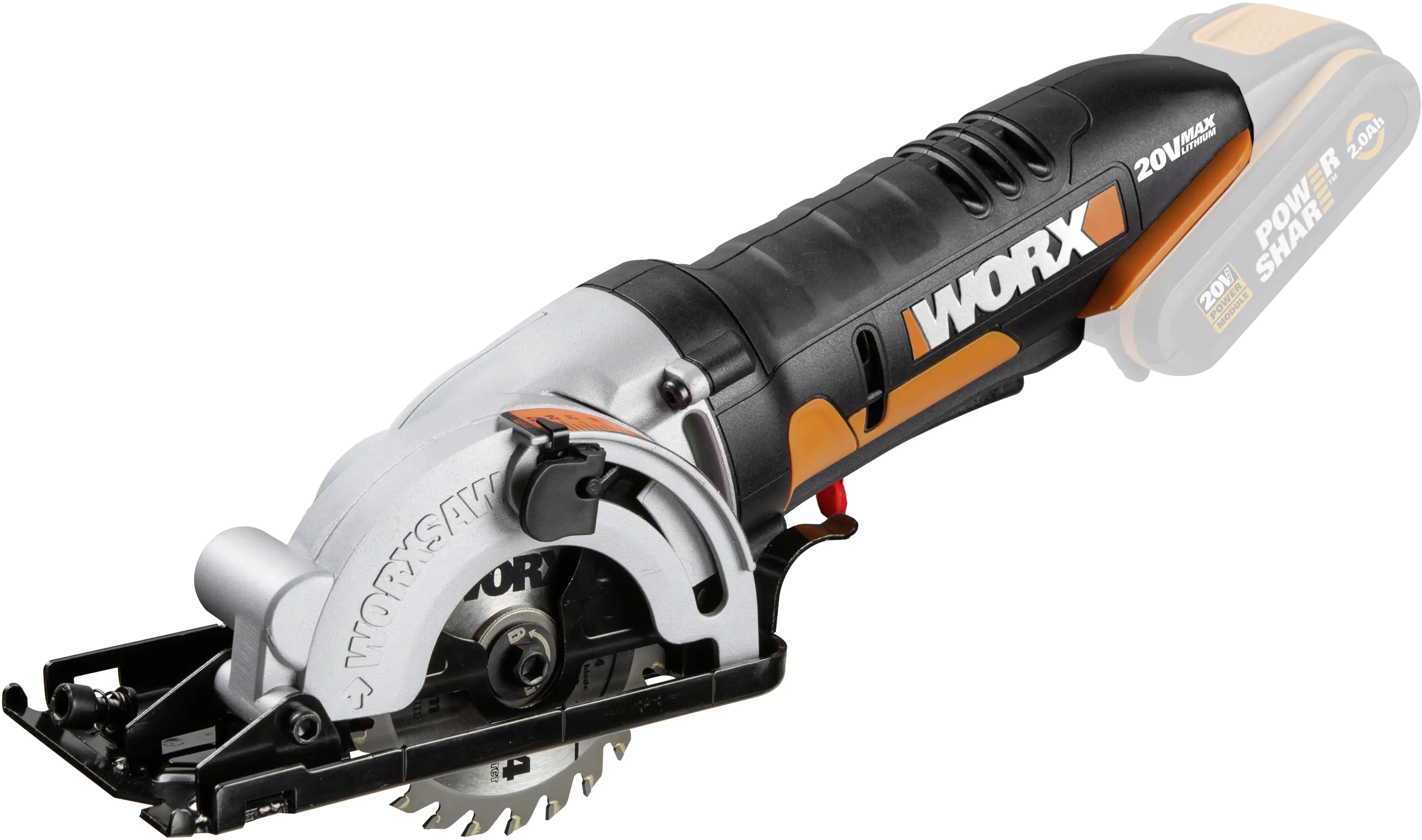 Worx Akku-Handkreissäge WX527.9 Worxsaw 20 V ohne Akku & Ladegerät