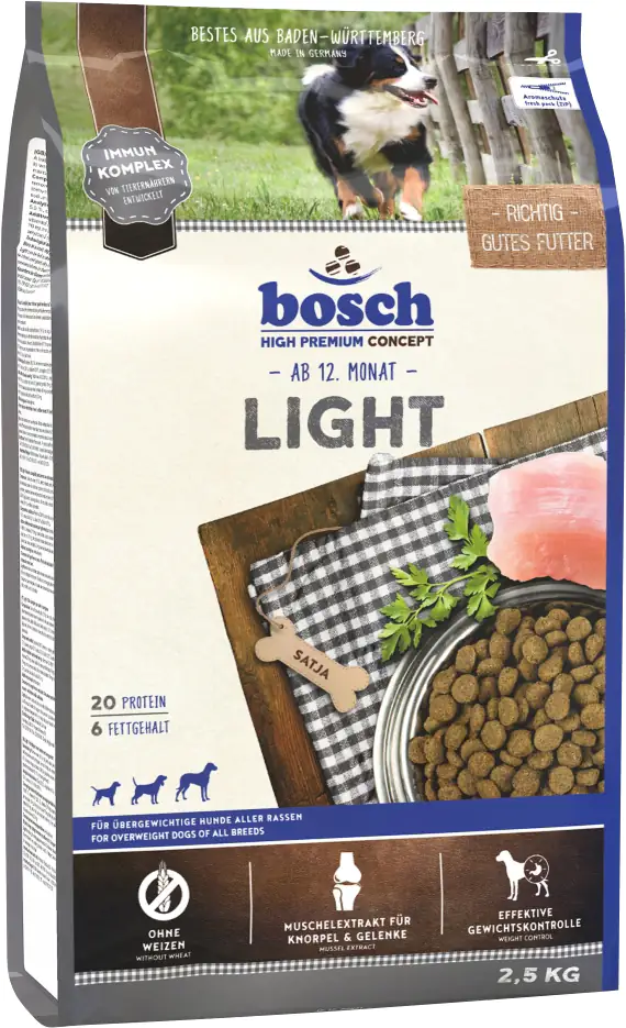 Bosch Hundetrockenfutter Adult Light 2,5 kg Geflügel mit Reis 