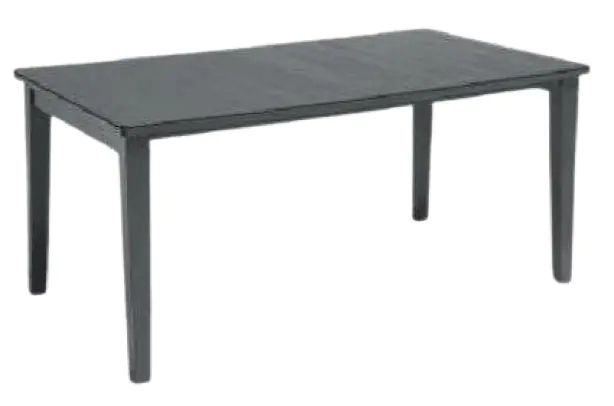 Tisch Futura 165 x 94 x 75 cm, rechteckig, anthrazit