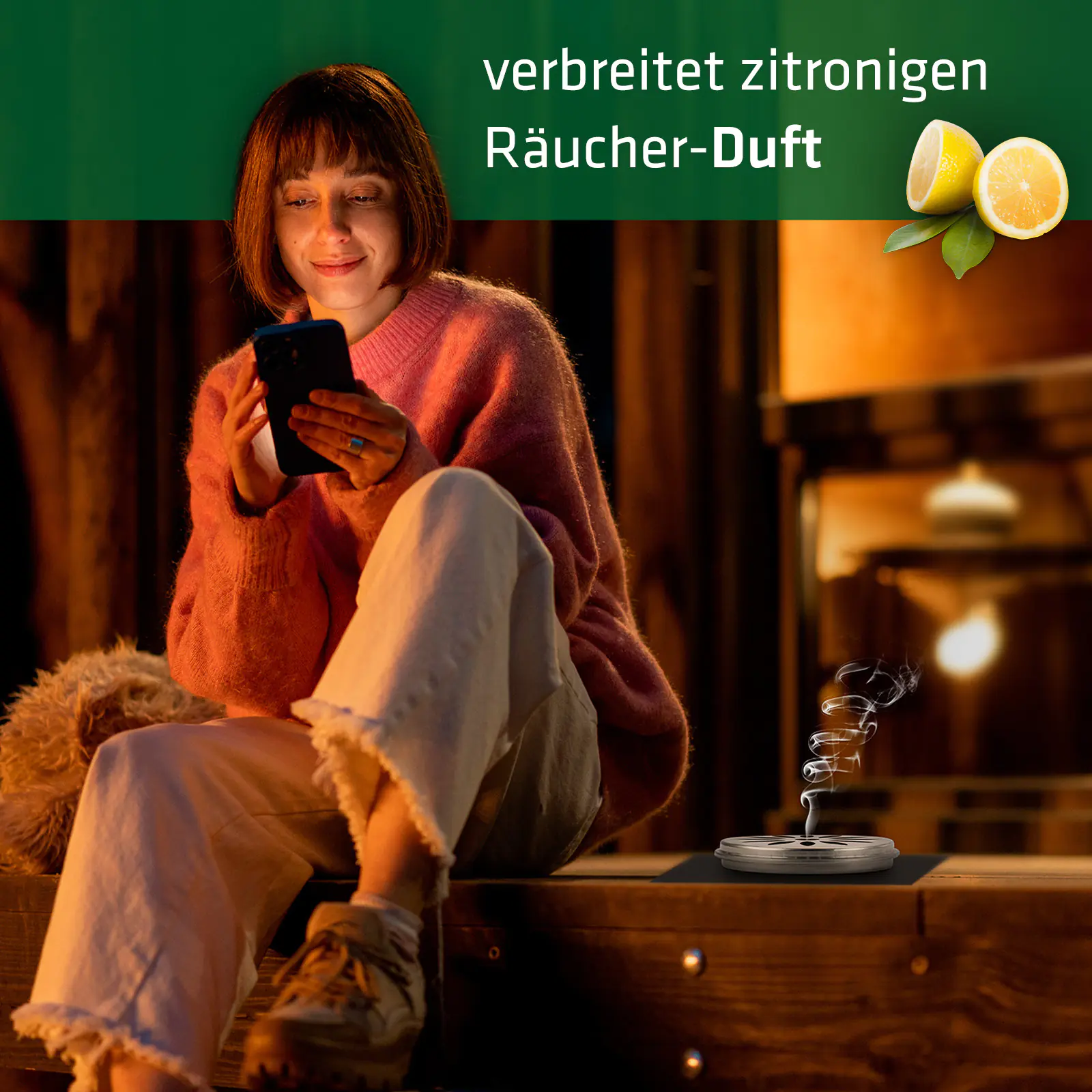 Gardigo Citronella-Räucher Set Räucherspirale mit Räucherschale