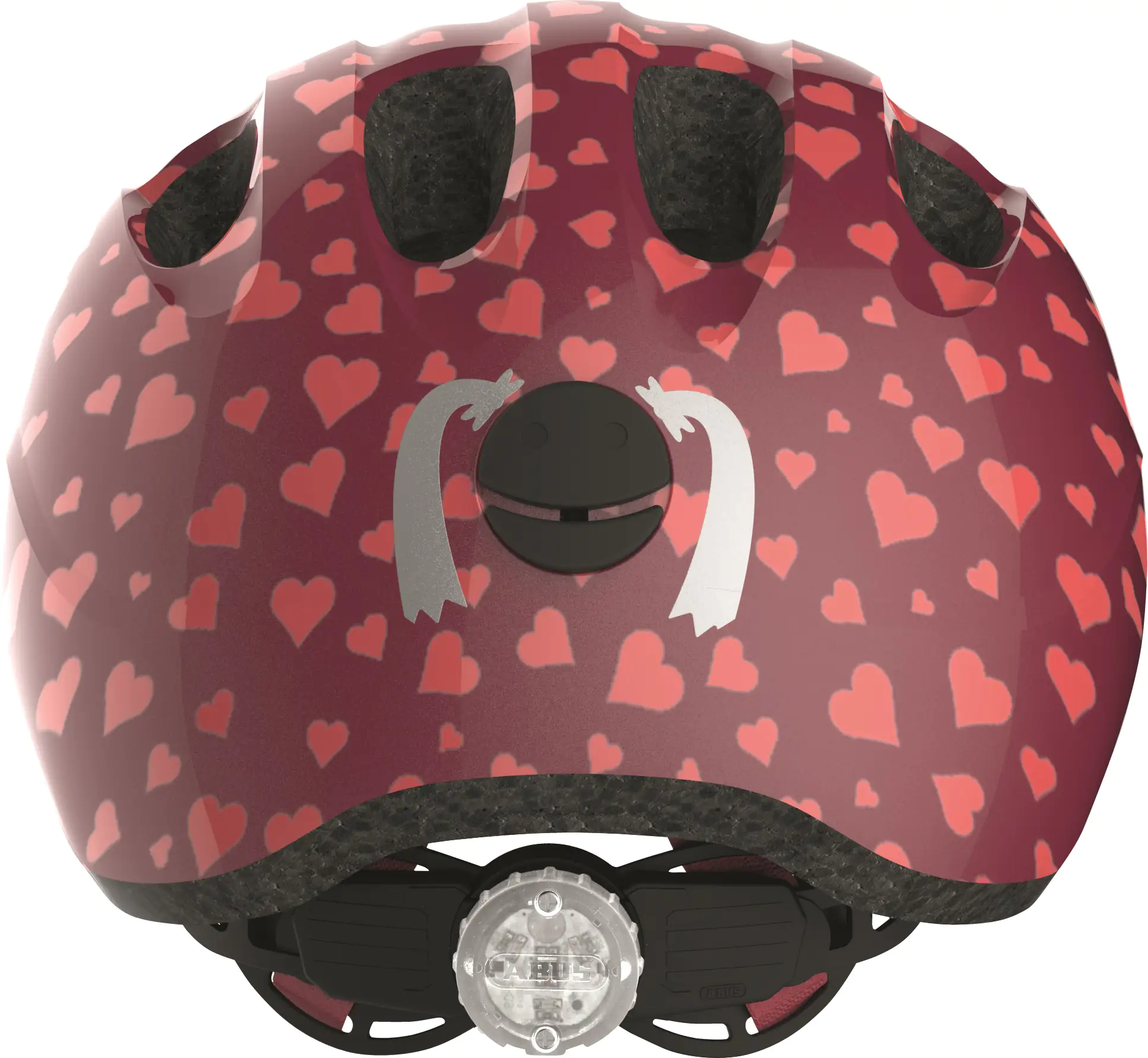 Abus Fahrradhelm Kinder Kids Pro M cherry heart