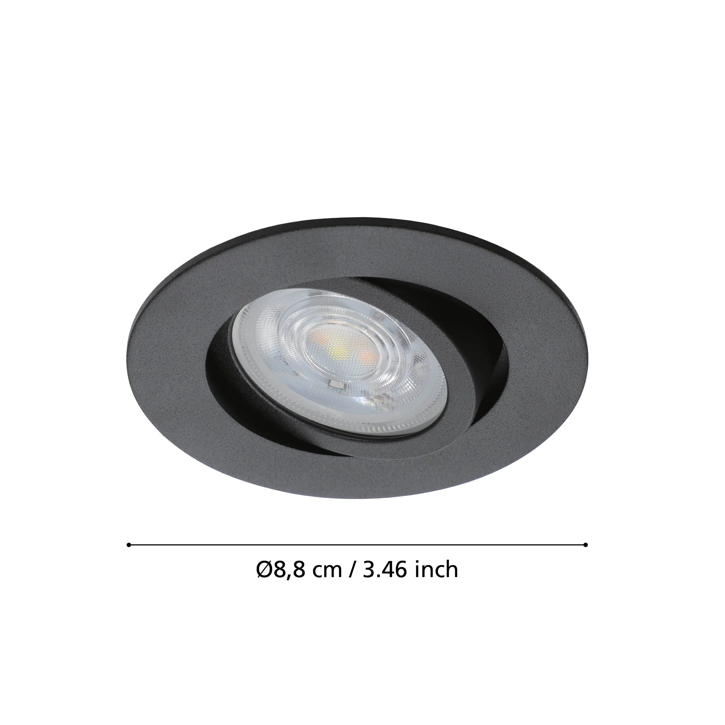 Eglo Connect Einbauleuchte Saliceto-Z schwarz Ø 8,8 cm dimmbar, ww-kw, RGB