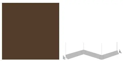 Getalit Außenecke Arbeitsplatte Plus Havanna 3,5 x 3,5 cm havannabraun