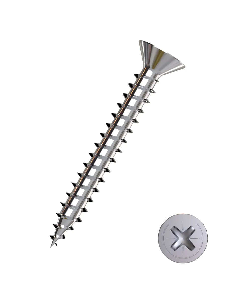 Connex Universalschrauben 3.5 x 30 mm PZ 2 Senkkopf - 20 Stück Edelstahl