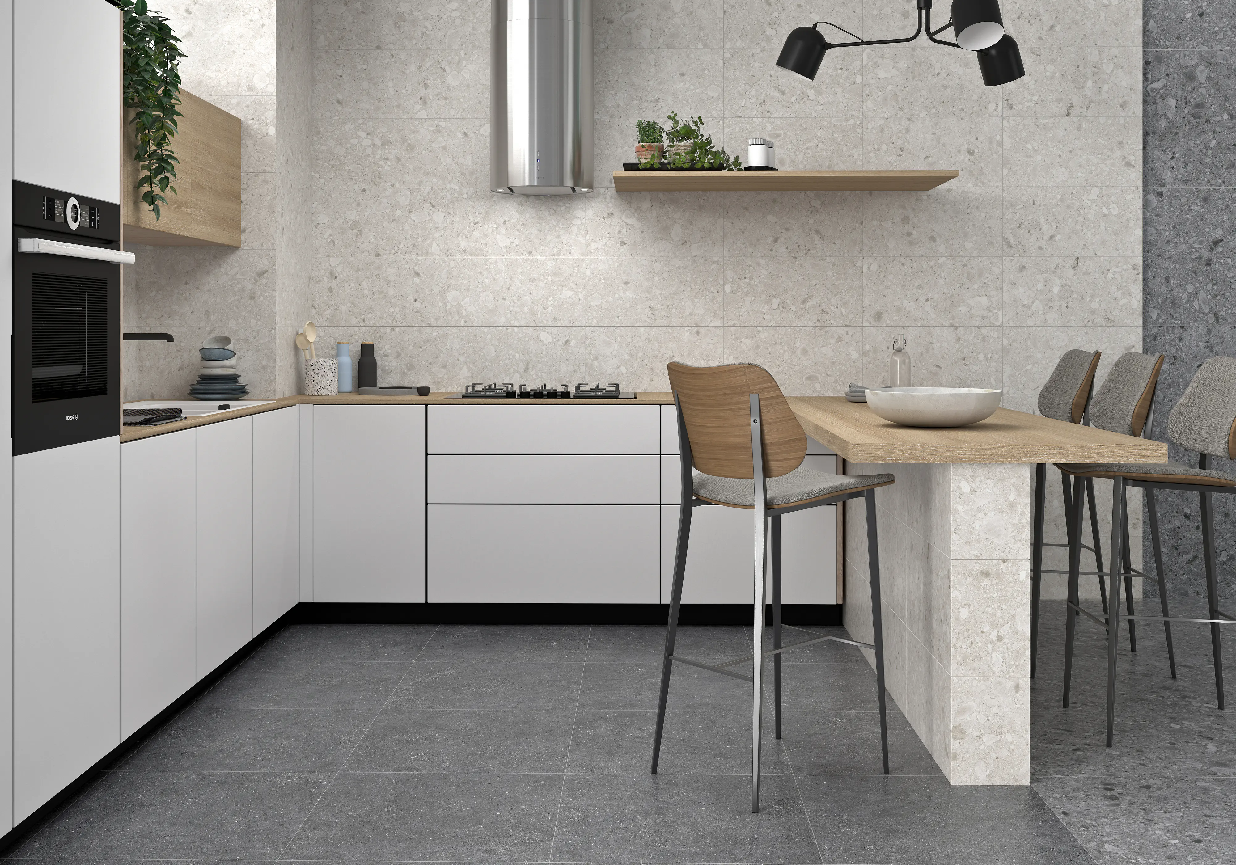 Terrassenplatte Alpen 60 x 60 x 2 cm grau