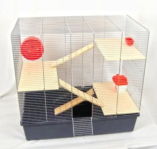 Ollesch Kleintierkäfig 80x74x45cm mit Mäuseverdrahtung