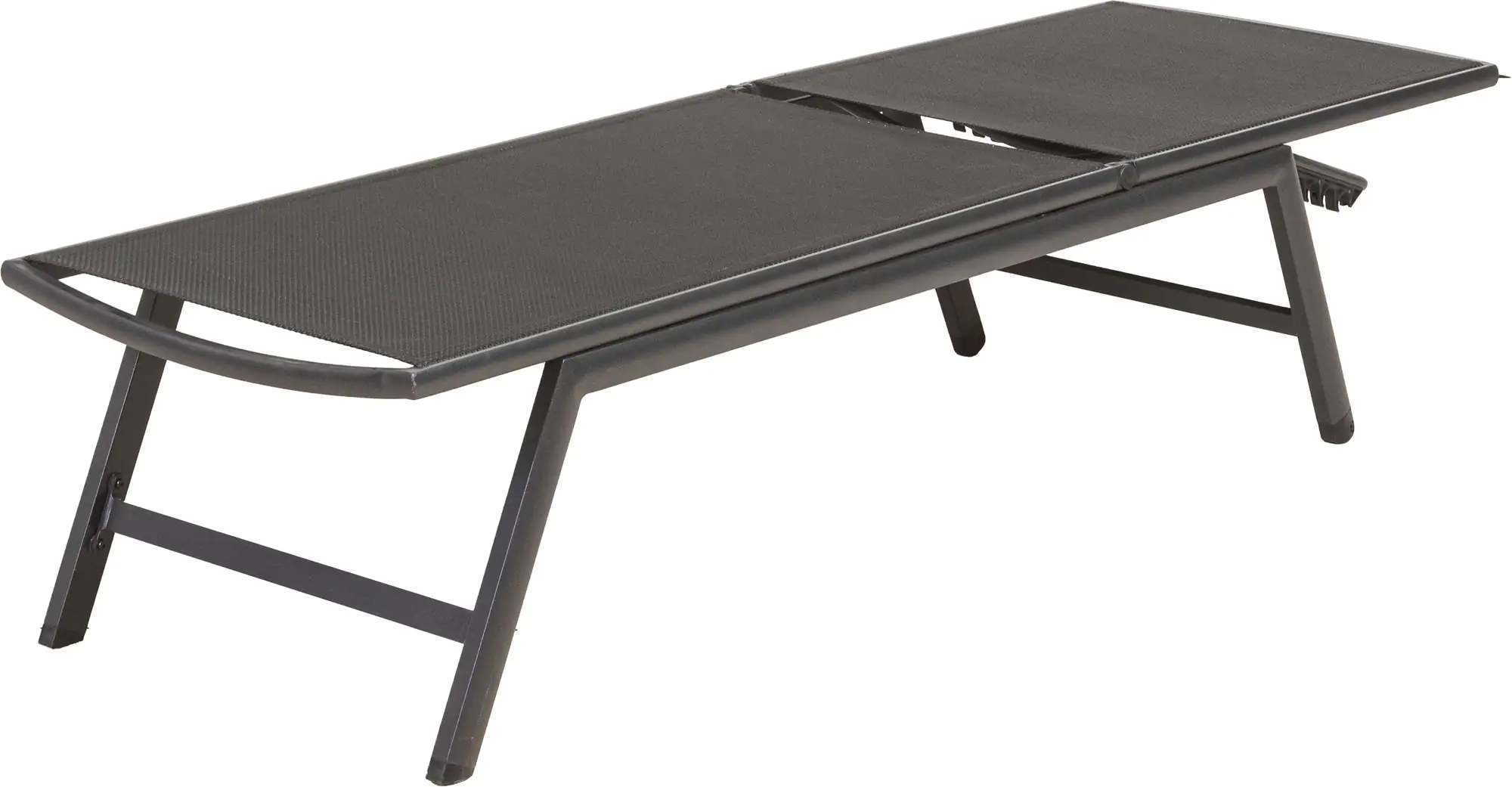TrendLine Alu Sonnenliege Comfort Textilen Bespannung, schwarz