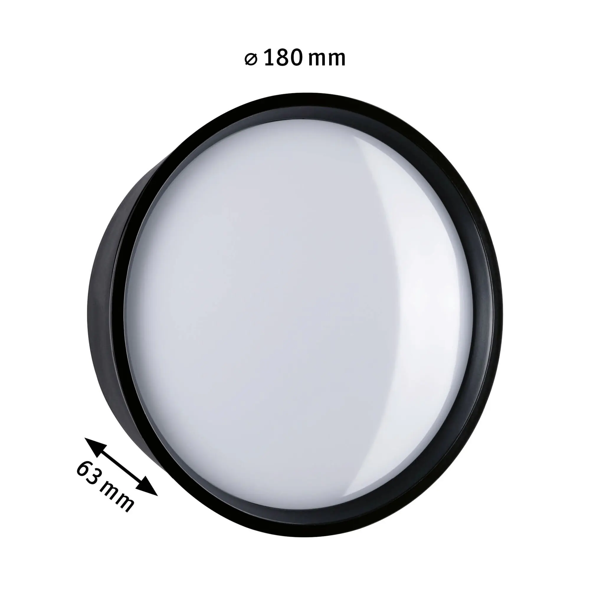 Paulmann LED Außenleuchte Platomo schwarz Ø 18 cm warmweiß