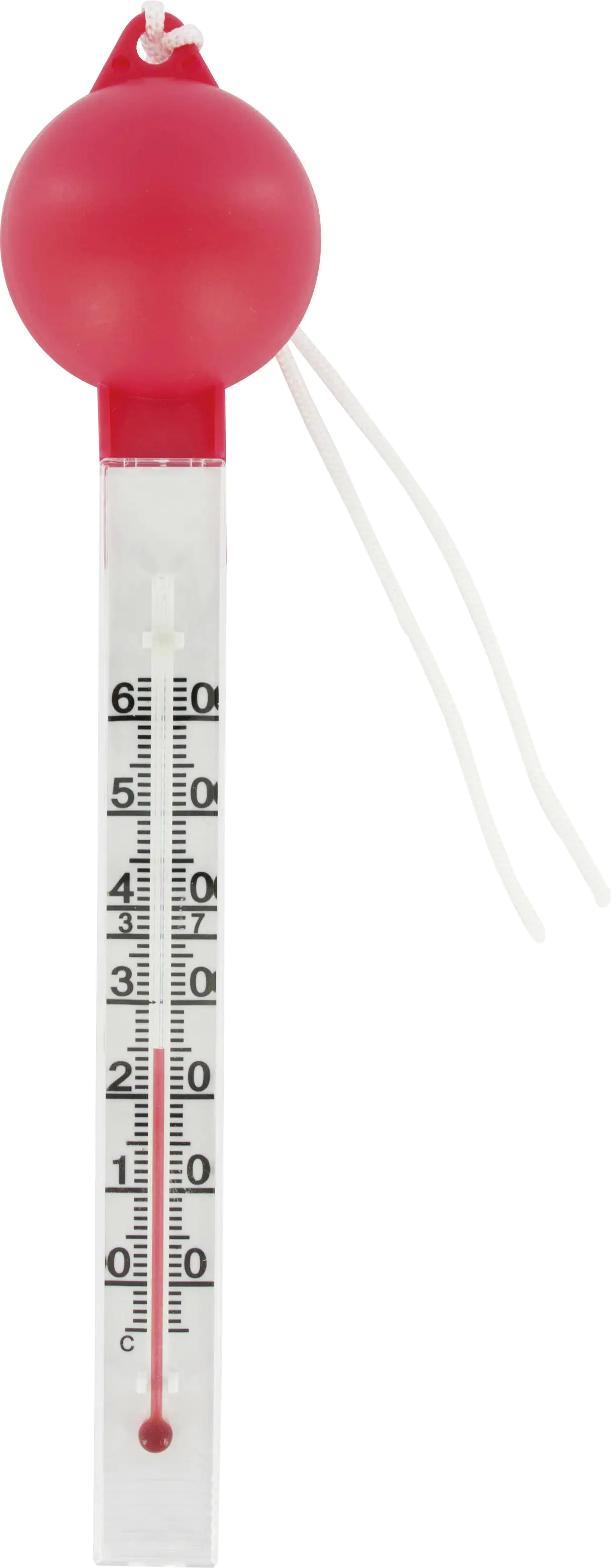 Steinbach  Thermometer für Pool weiß mit Kugelkopf rot