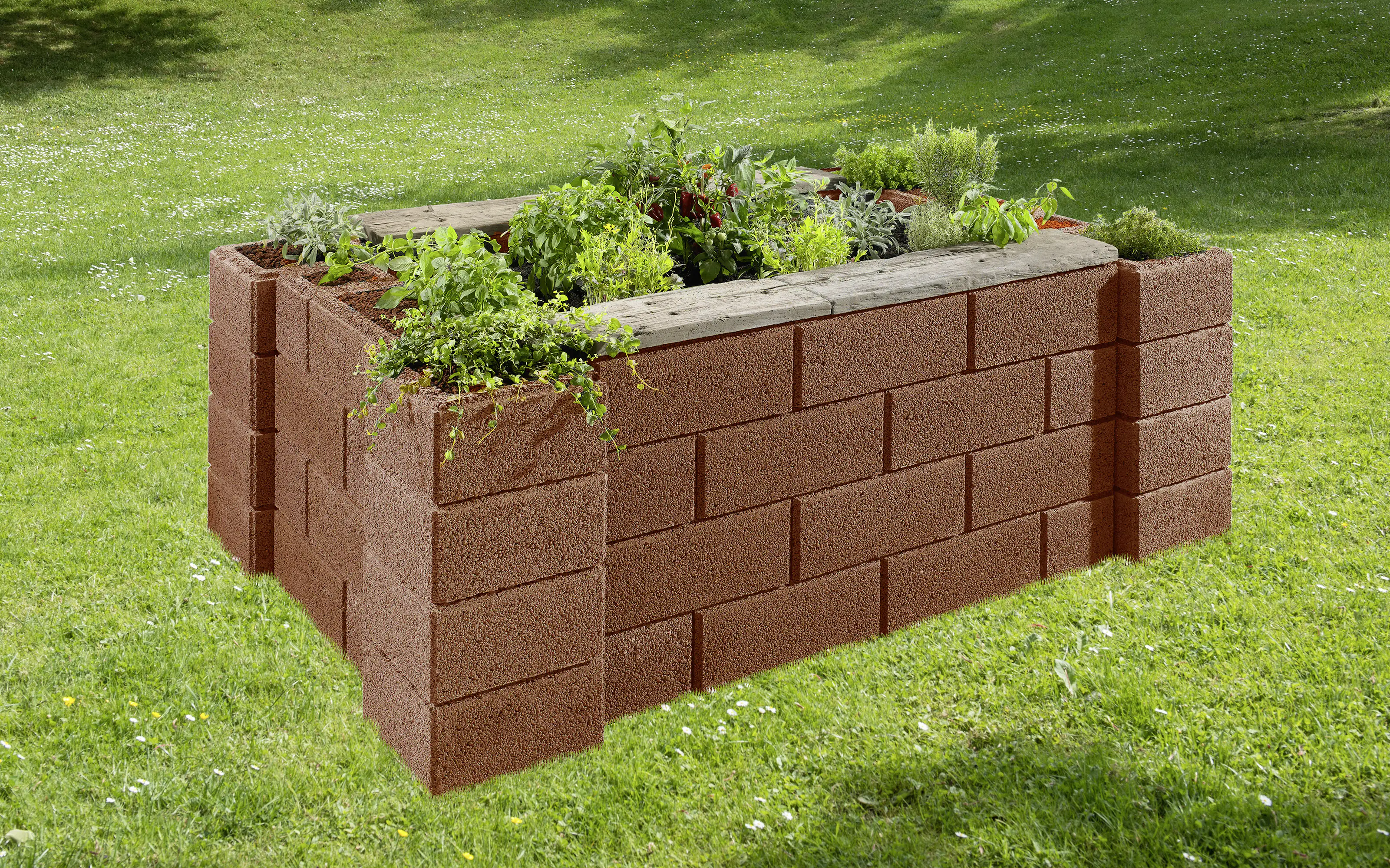 Kann Hochbeet-Set 2 Garten 230 x 150 x 85 cm braun
