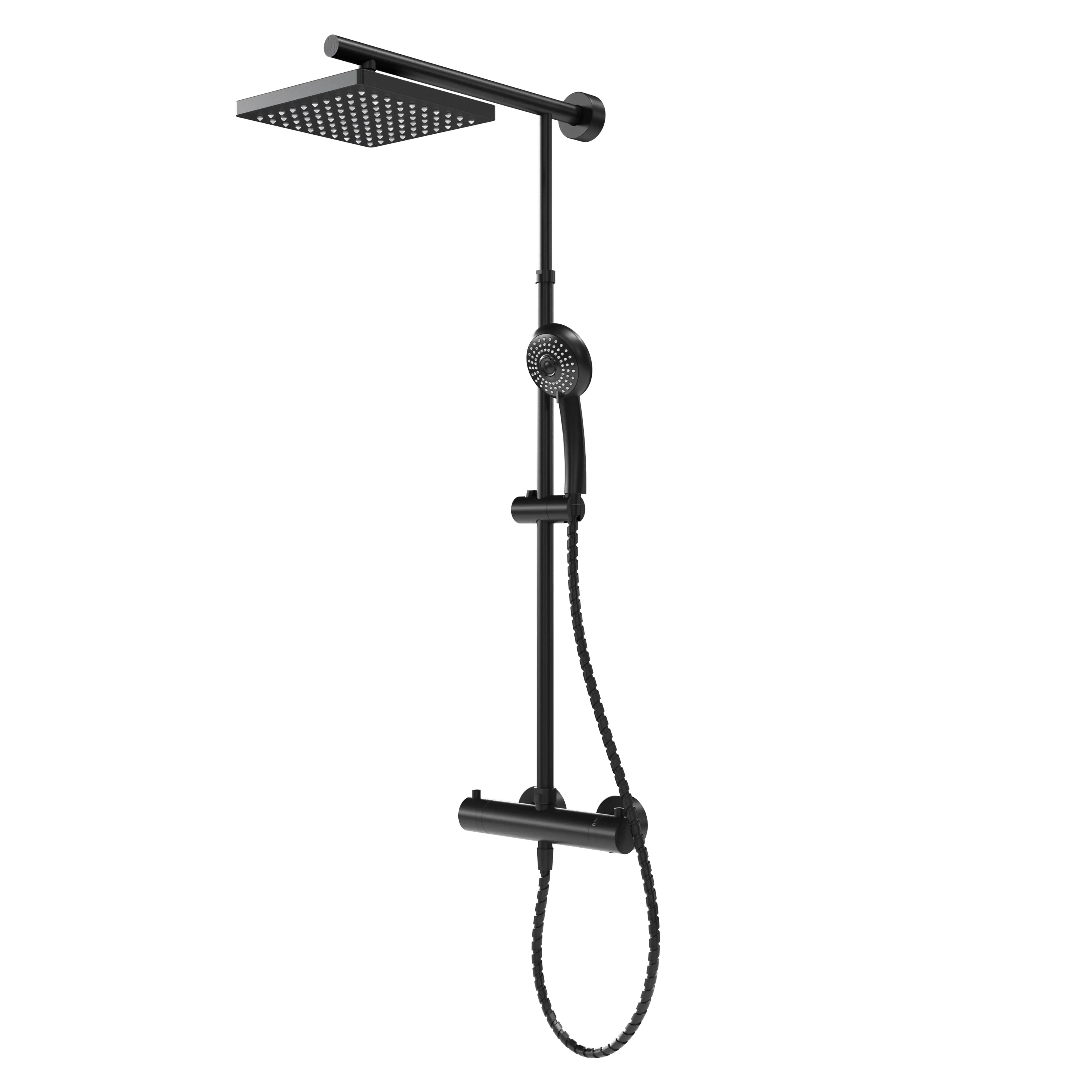 Schulte DuschMaster Rain Classic Black Style mit Thermostat