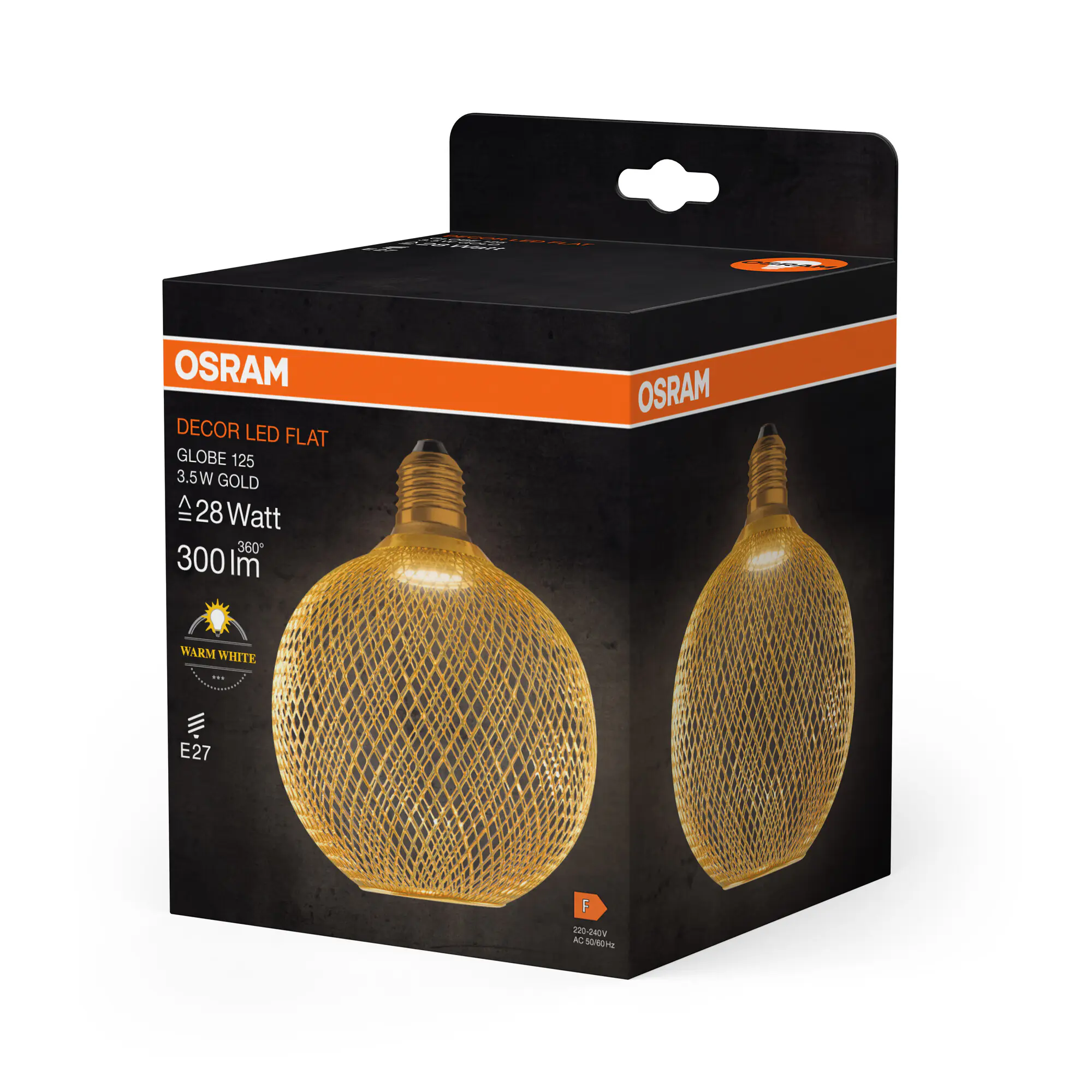 Osram LED Leuchtmittel Decor Flat Globe 3,5W 827 matt E27 Non-DIM