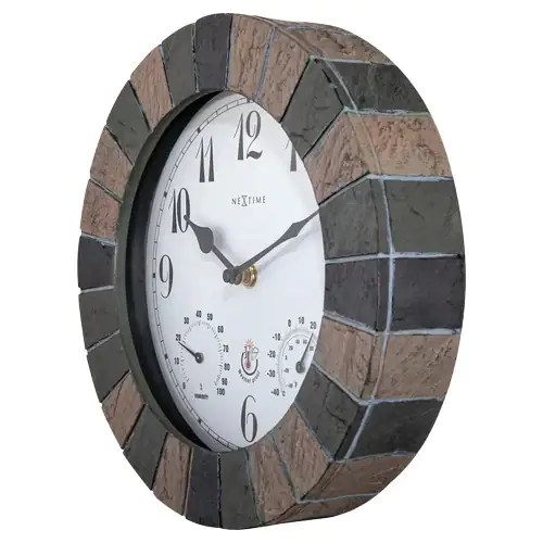 Nextime Außenwanduhr Aster Ø 26 cm