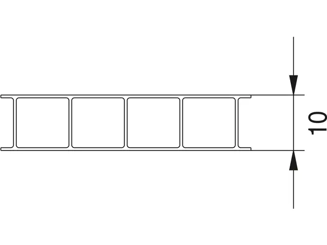 Gutta Polycarbonat-Doppelstegplatte 300 x 105 cm 10 mm klar