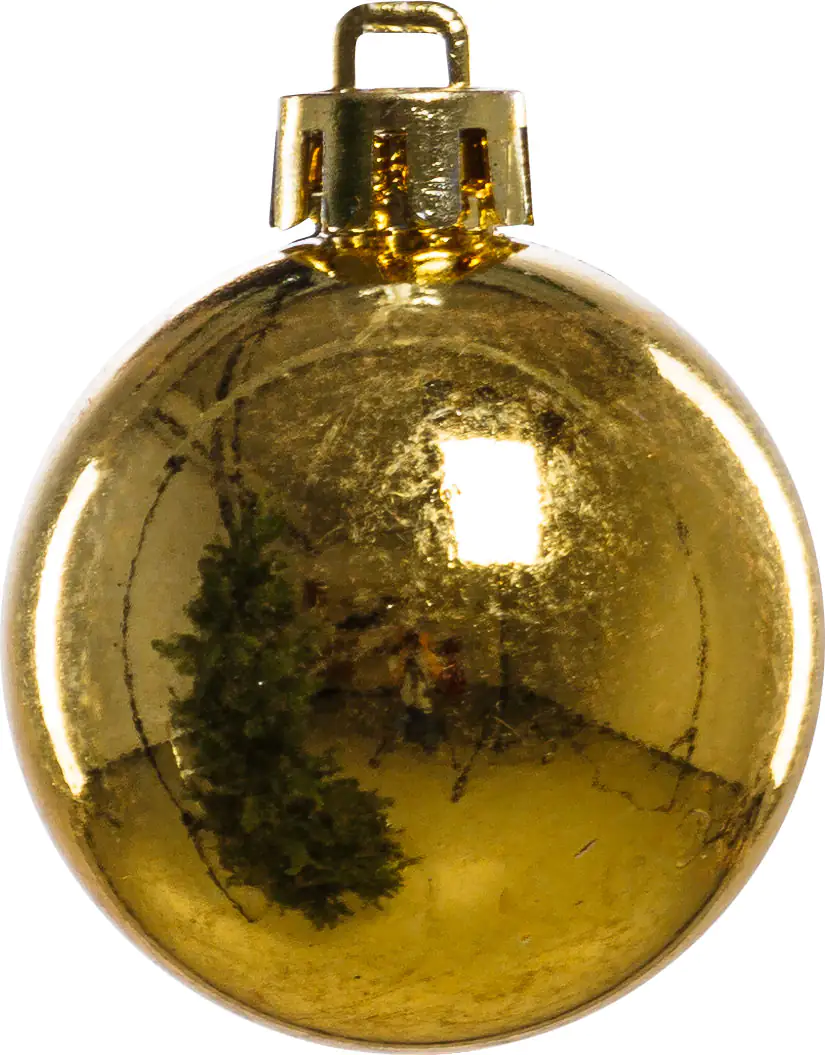 TrendLine Weihnachtskugeln bruchfest, langlebig Ø 4 cm gold 16 Stück