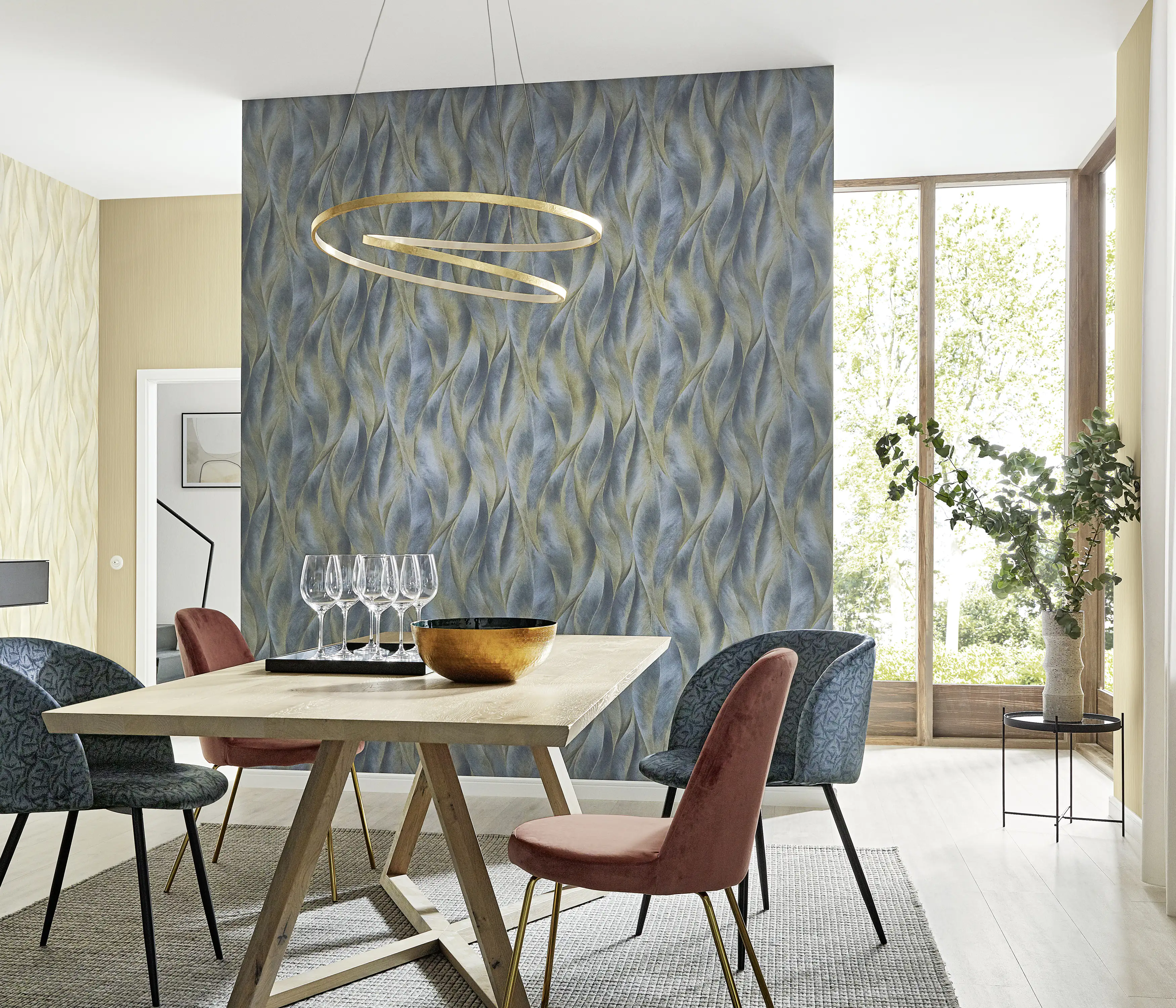 Guido Maria Kretschmer Vliestapete 10148-44 Fashion For Walls floral blau 10,05 x 0,53 m