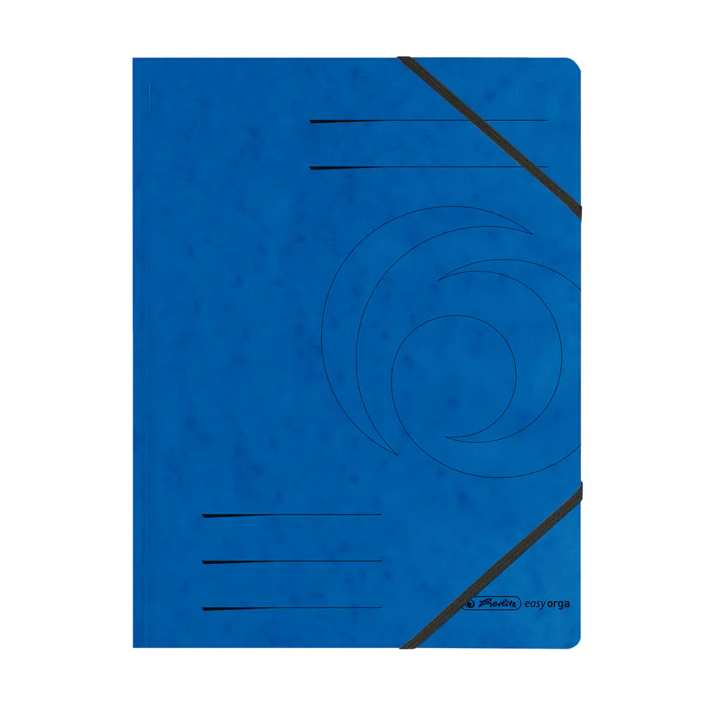 herlitz Eckspanner A4 blau, 2 Gummizüge
