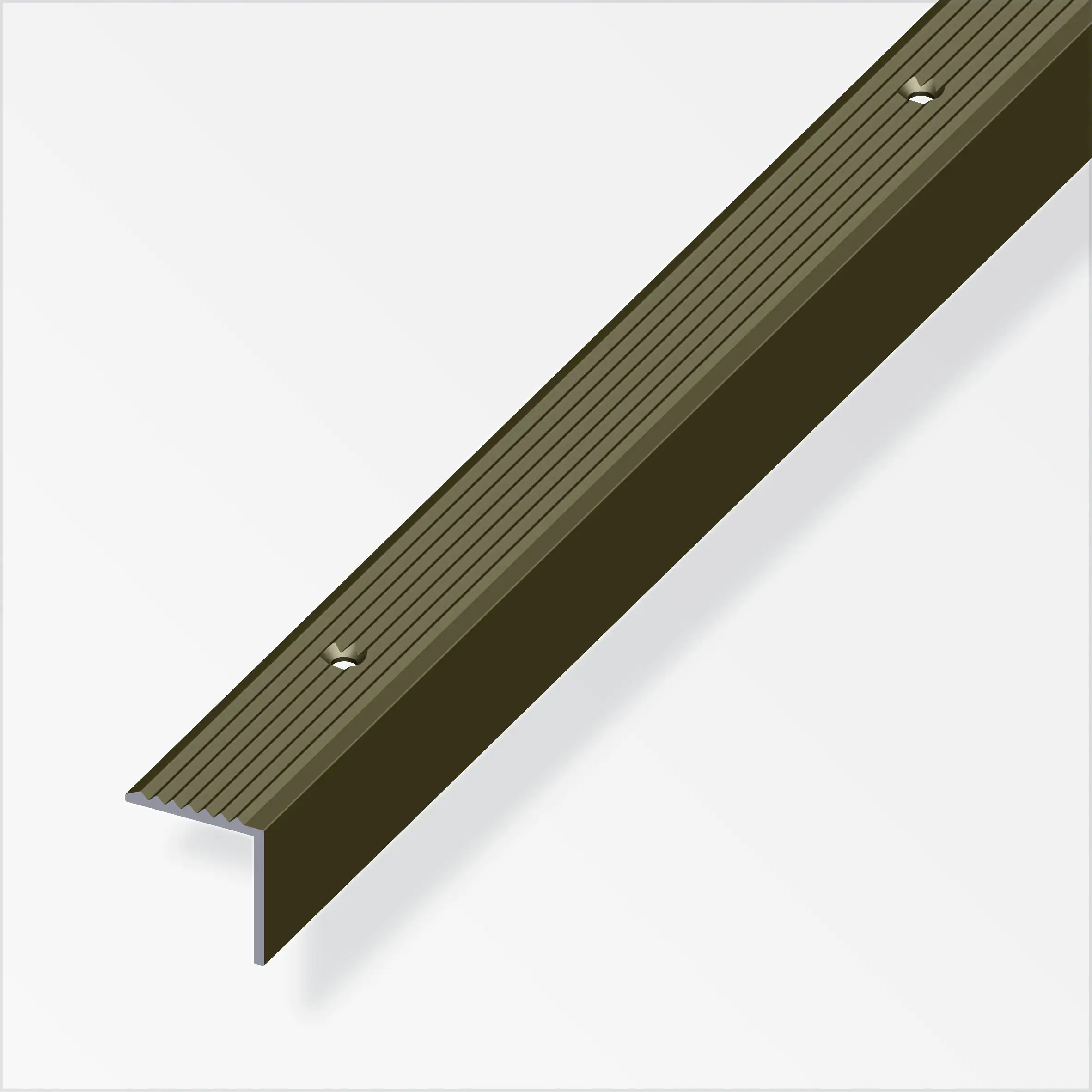 alfer Treppenprofil 2 m, 19 x 20 mm Aluminium eloxiert bronze