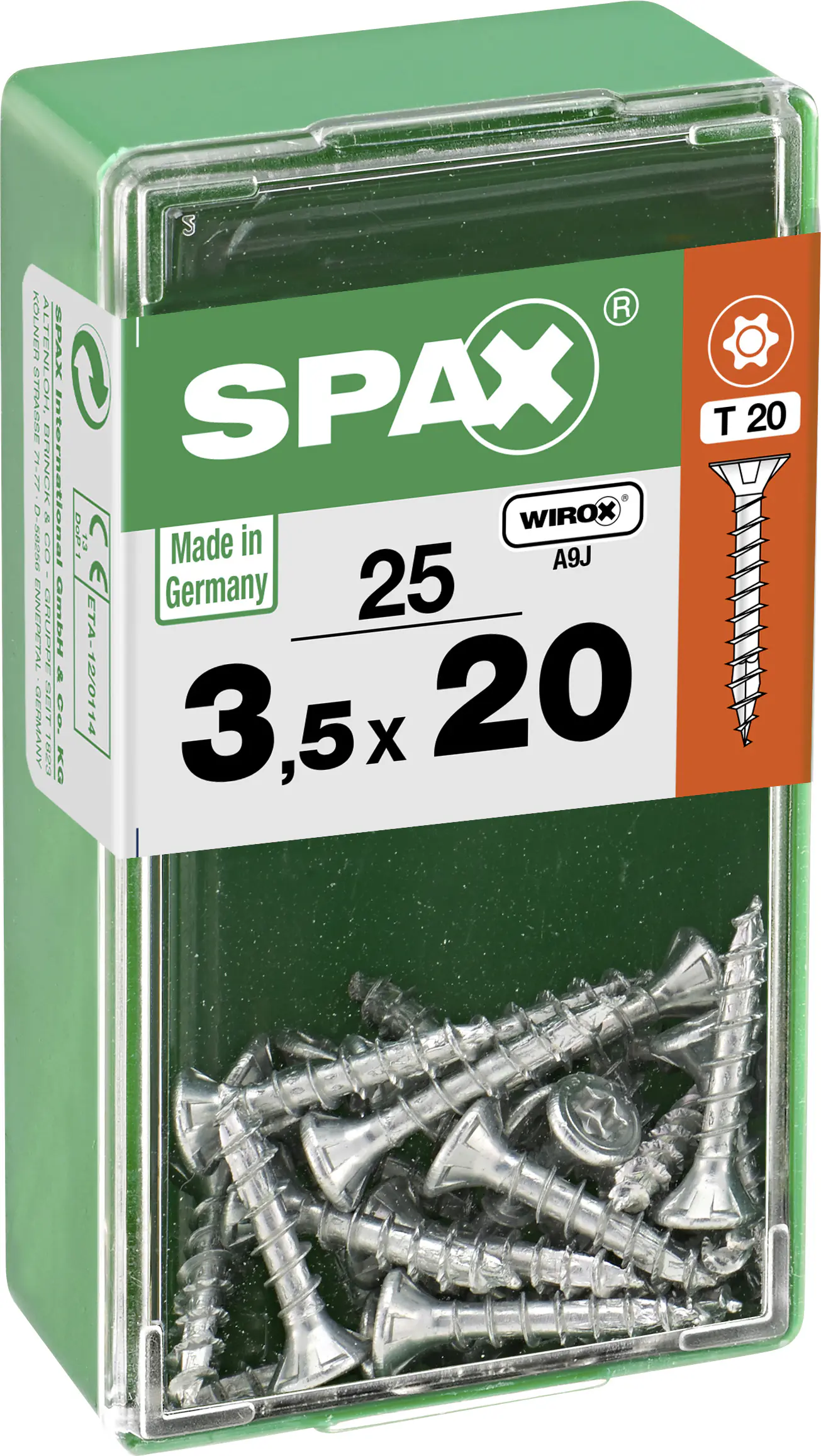 Spax Universalschrauben 3.5 x 20 mm TX 20 - 25 Stk.