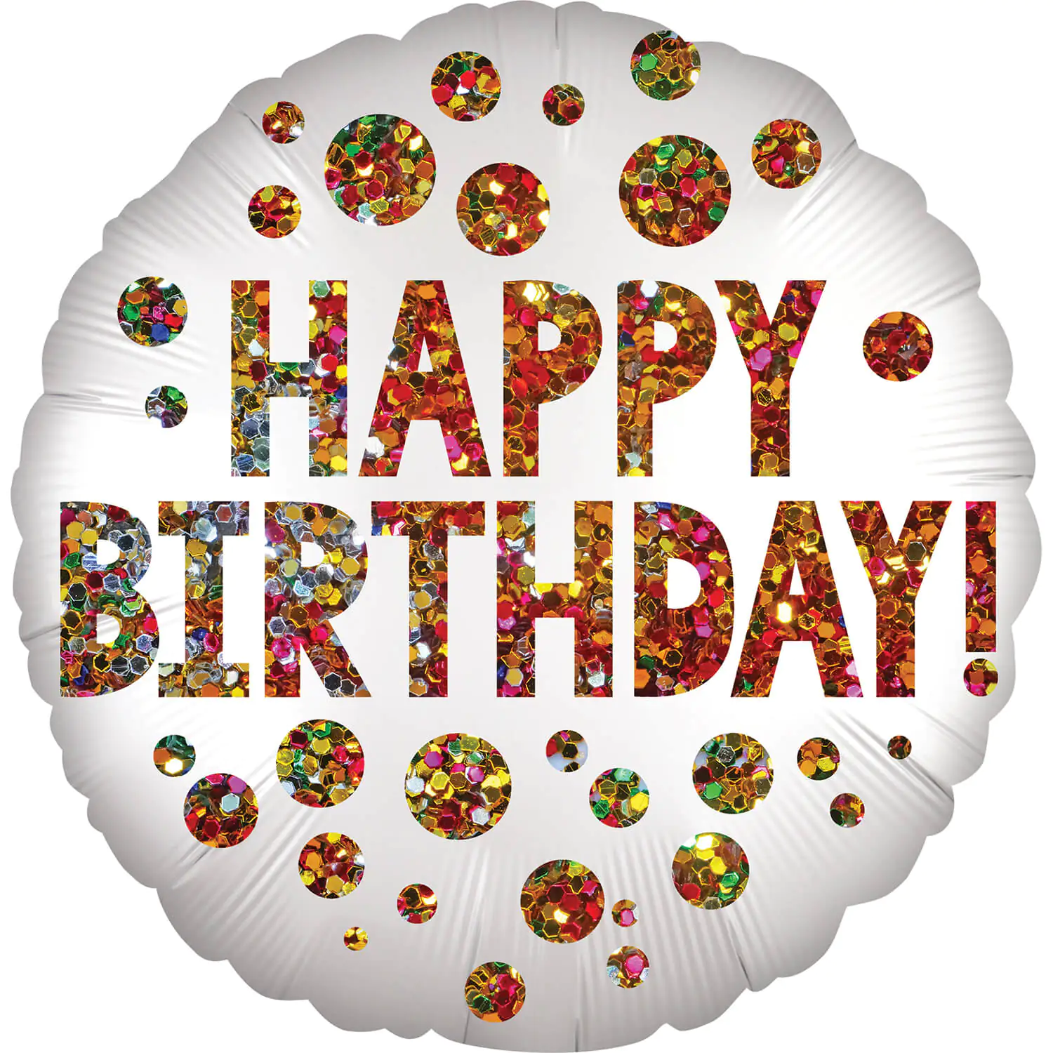 Folienballon Birthday Sequins 43 cm