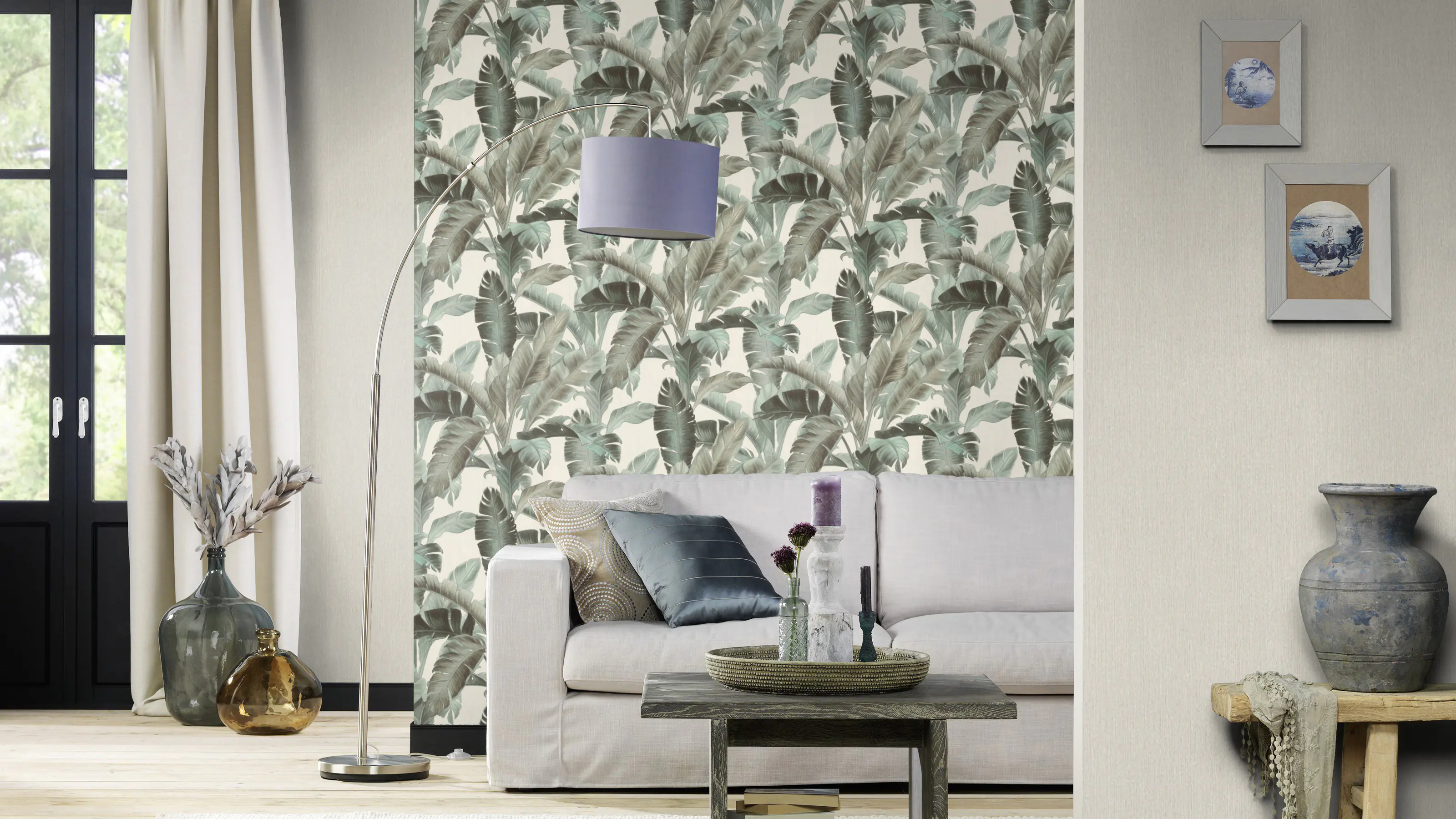 Rasch Vliestapete 537154 BARBARA home Collection II uni grau 10,05 x 0,53 m