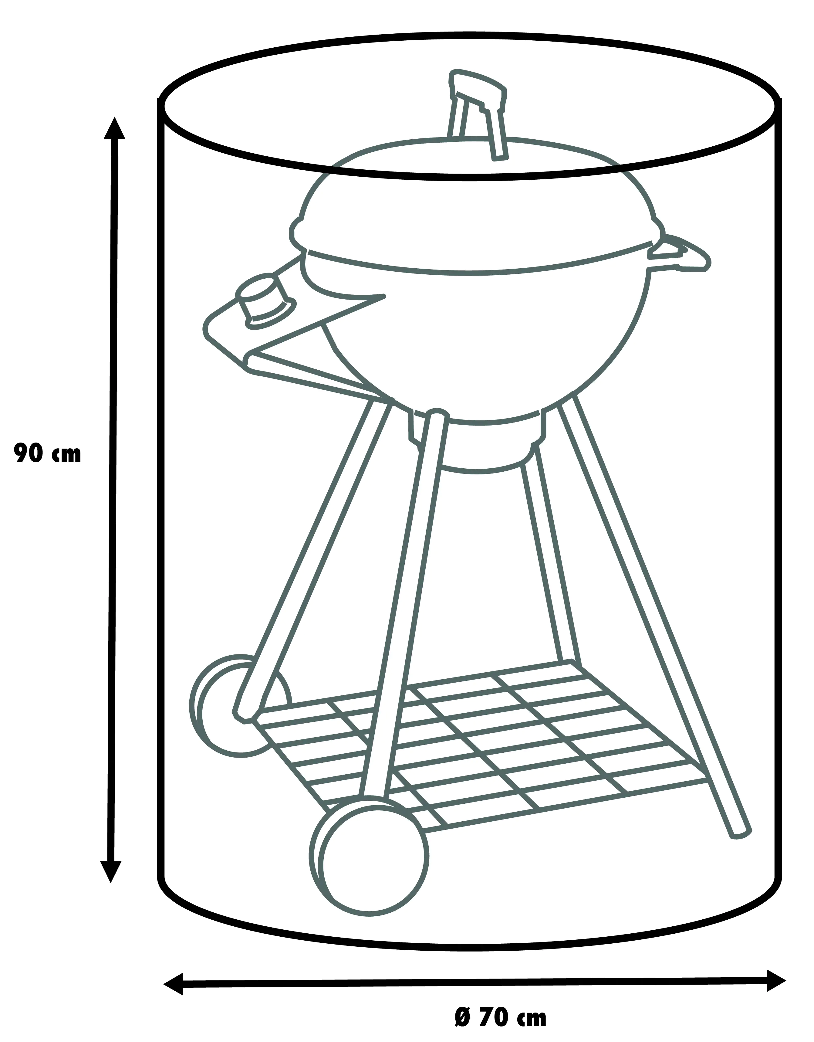 Primaster Schutzhülle für Kugelgrills Ø 70 x 90 cm