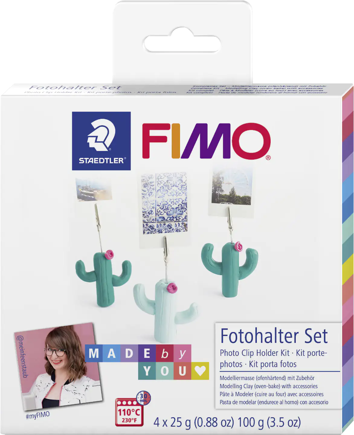 Fimo Modelliermasse DIY Set Fotohalter 4 x 25 g