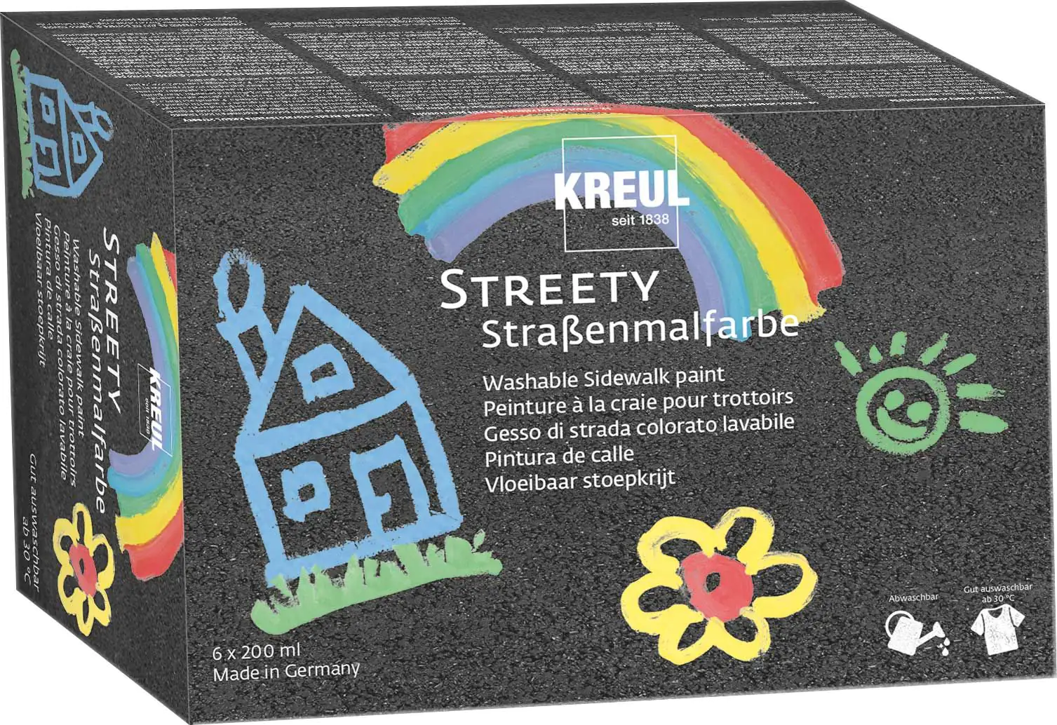 Kreul Streety Straßenmalfarbe 6er Set 200 ml