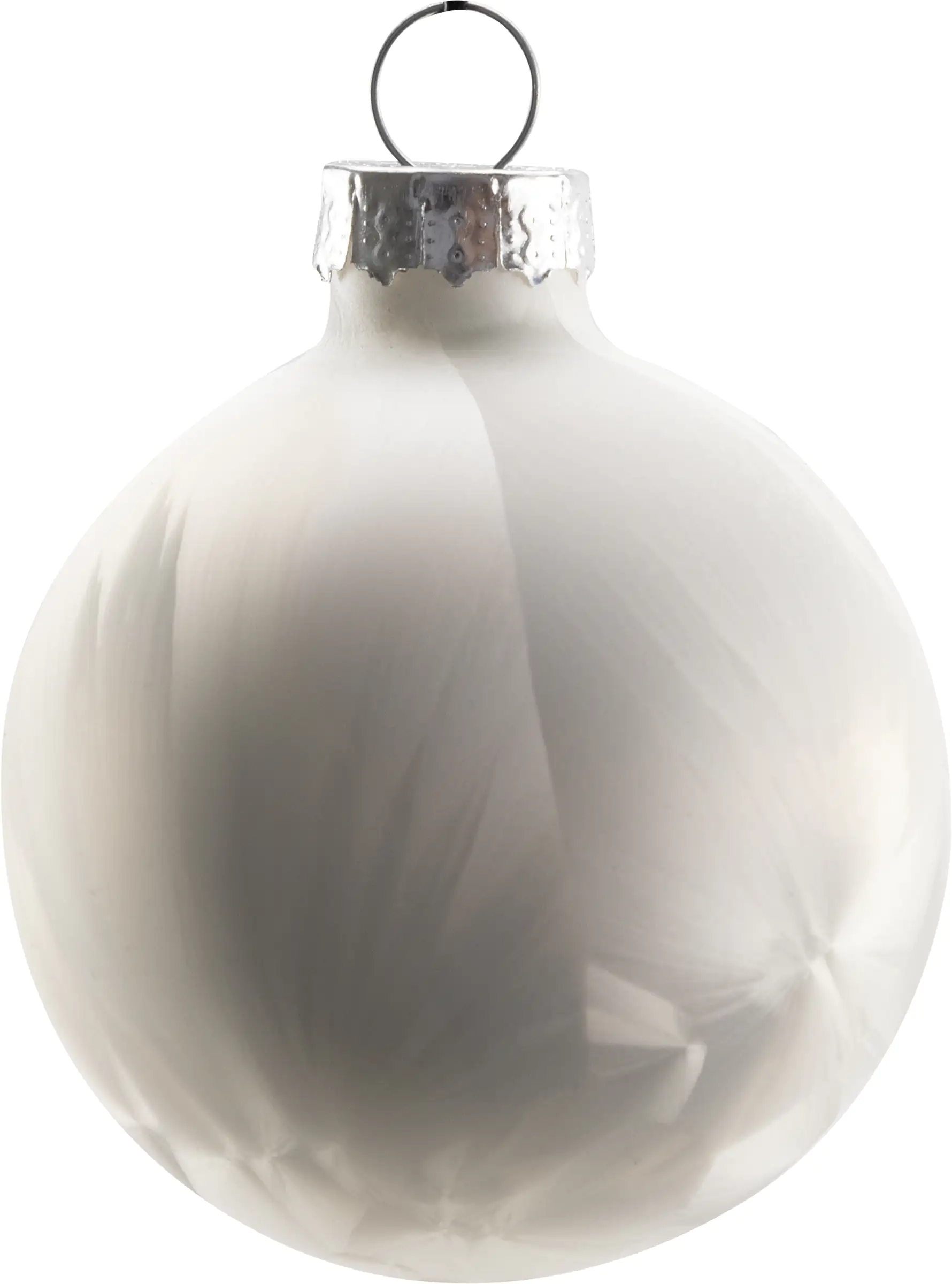 TrendLine Weihnachtskugeln aus Glas Ø 6 cm weiß-silber-nachtblau 20 Stück