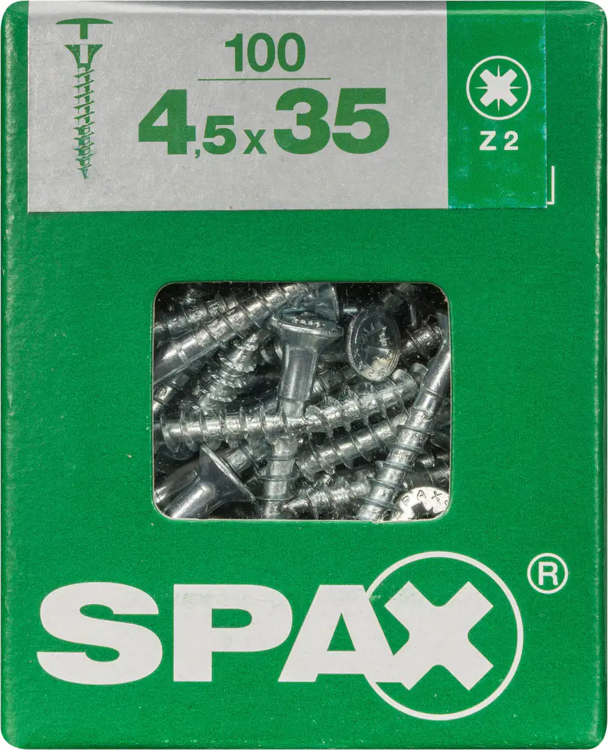 Spax Universalschrauben 4.5 x 35 mm PZ 2 - 100 Stk.